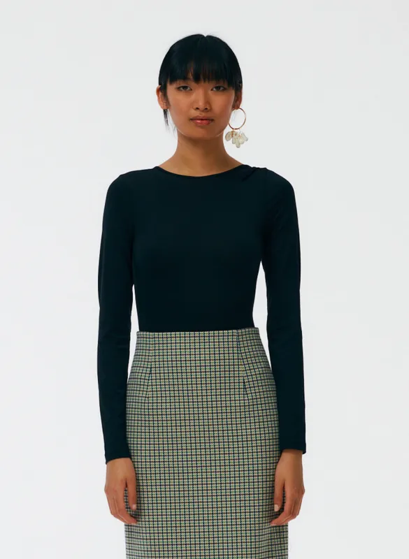 Stretch Scoopback Bodysuit sold by Tibi