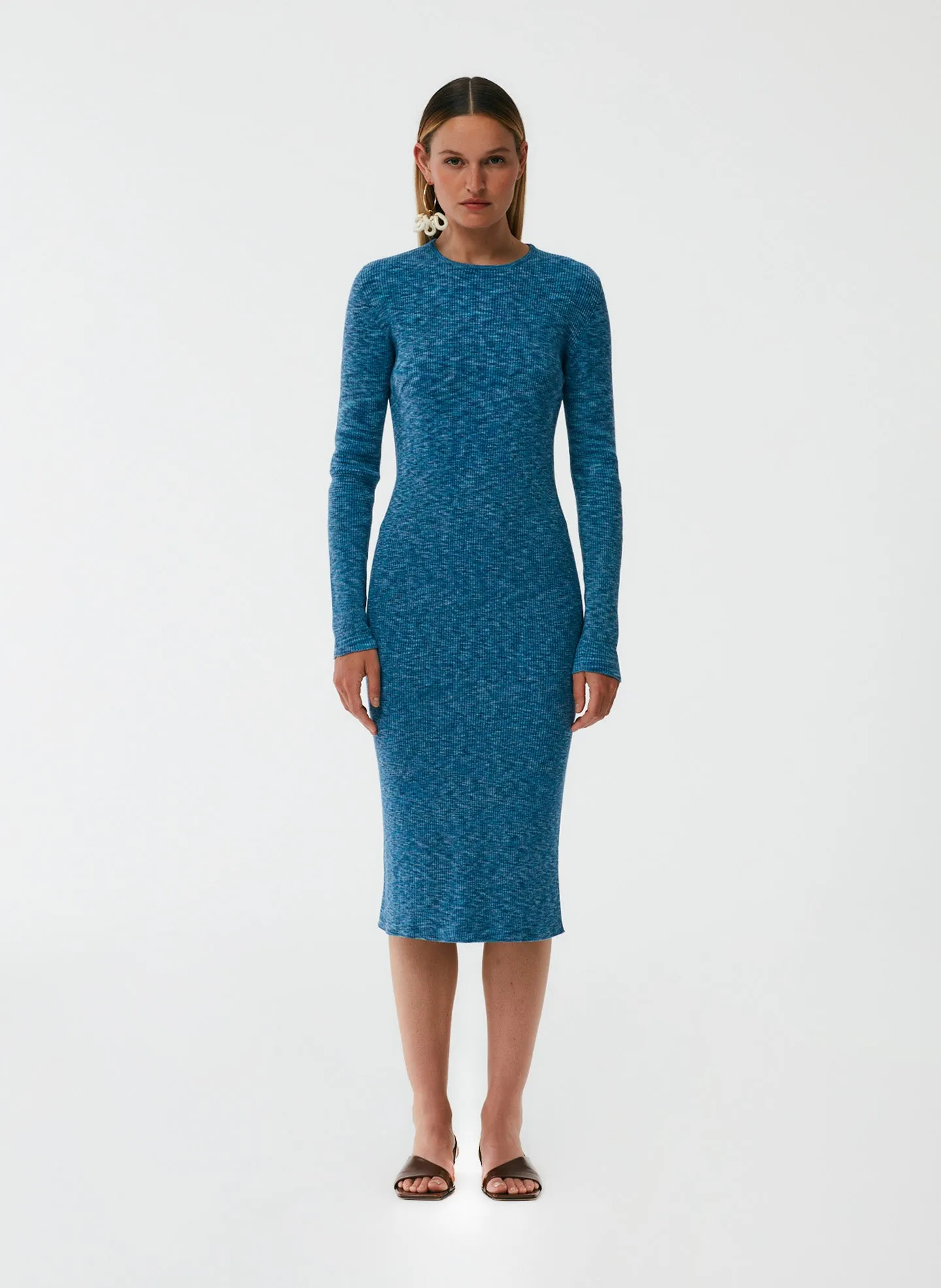 Printed Combed Cotton Crewneck Shift Dress sold by Tibi