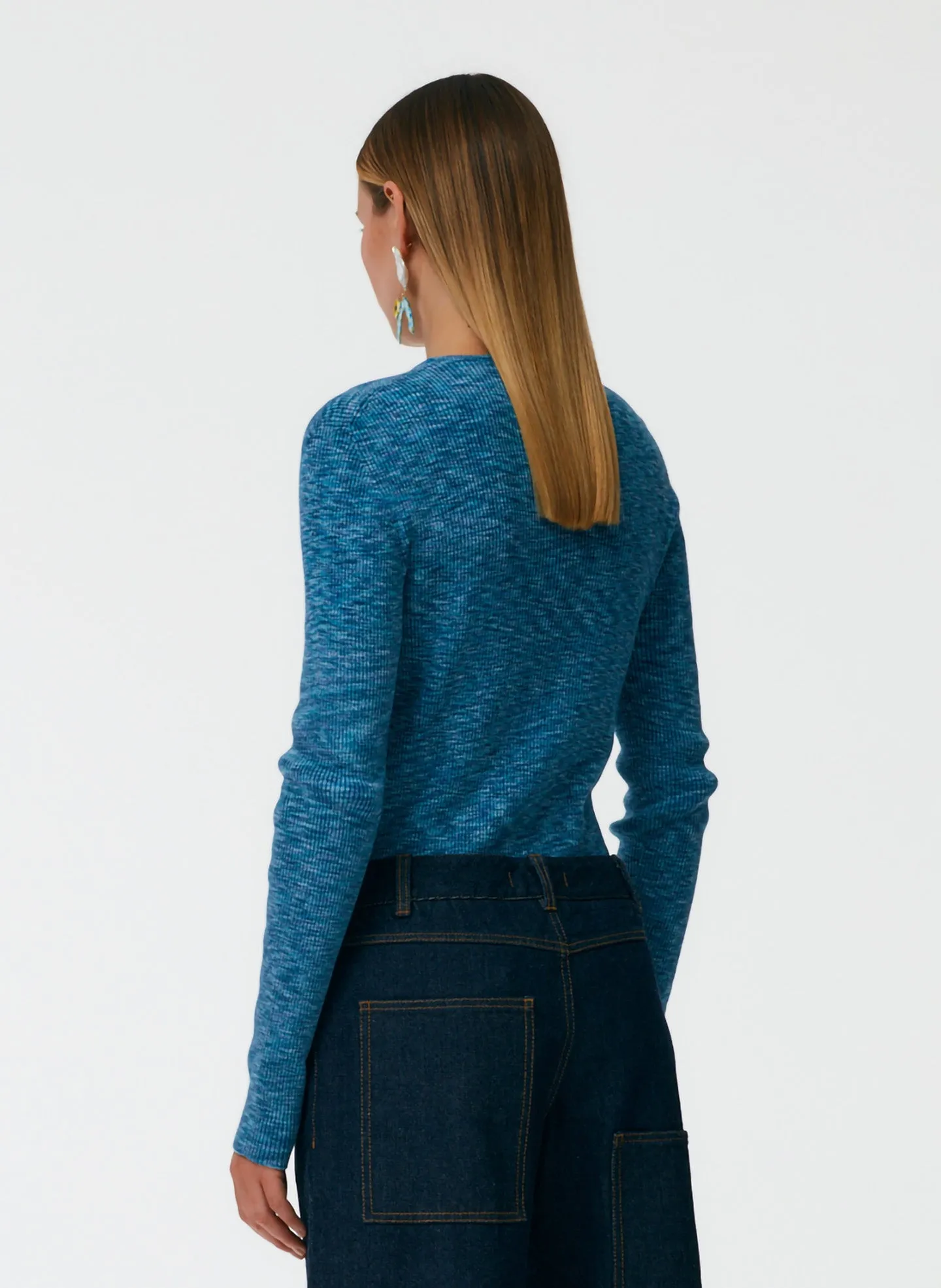 Printed Combed Cotton Crewneck Pullover sold by Tibi product image thumbnail 3