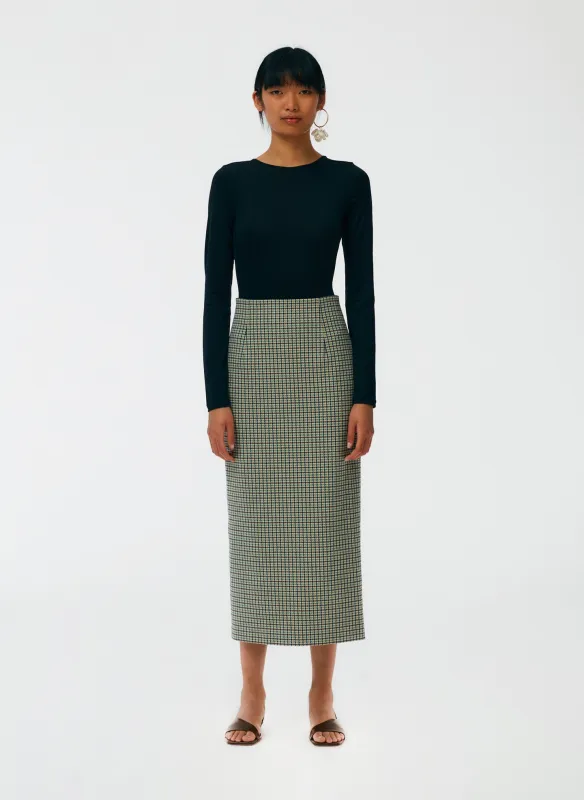 Menswear Tailored Pencil Skirt - Petite made by Tibi