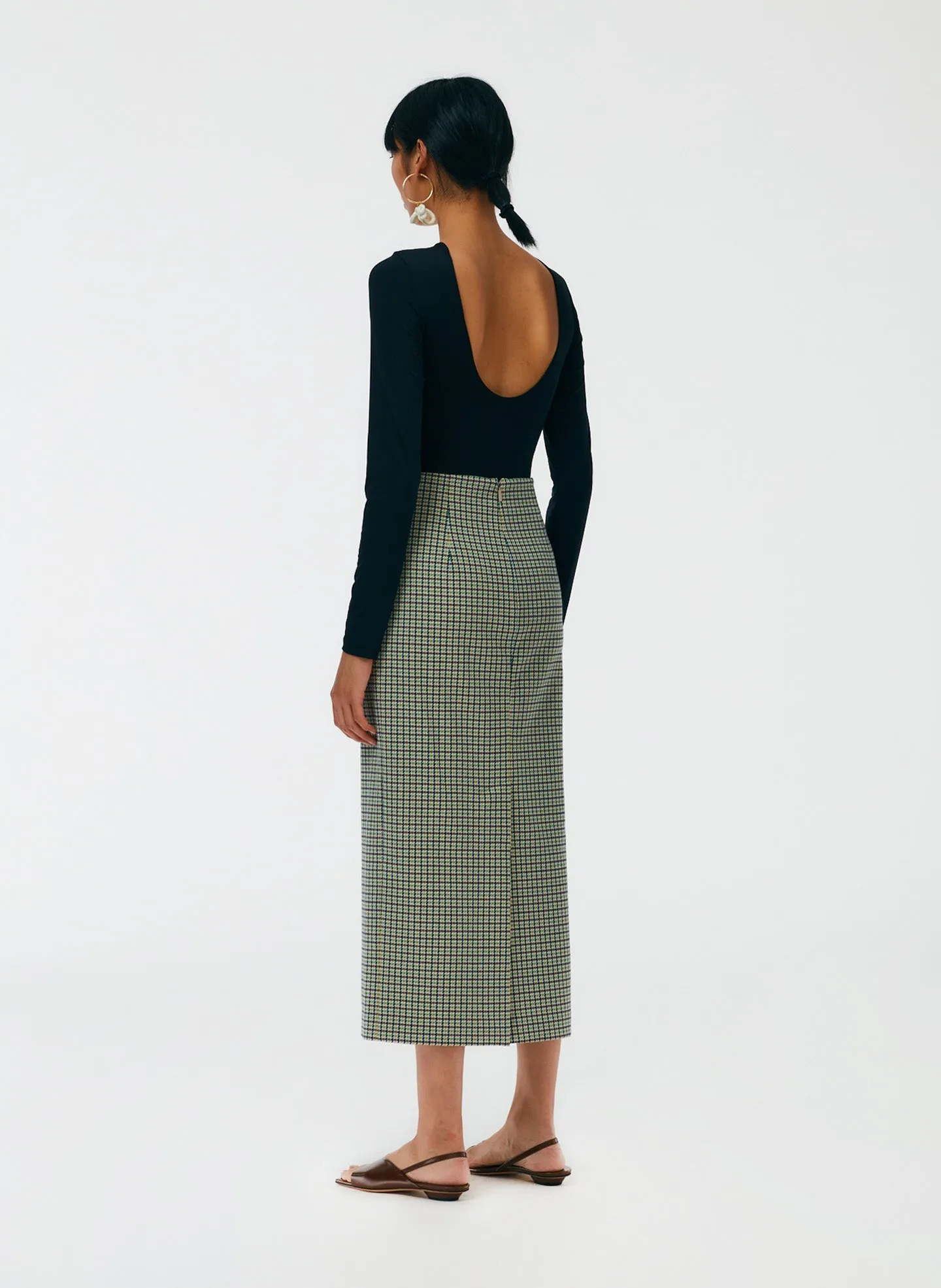 Menswear Tailored Pencil Skirt - Petite sold by Tibi product image thumbnail 3