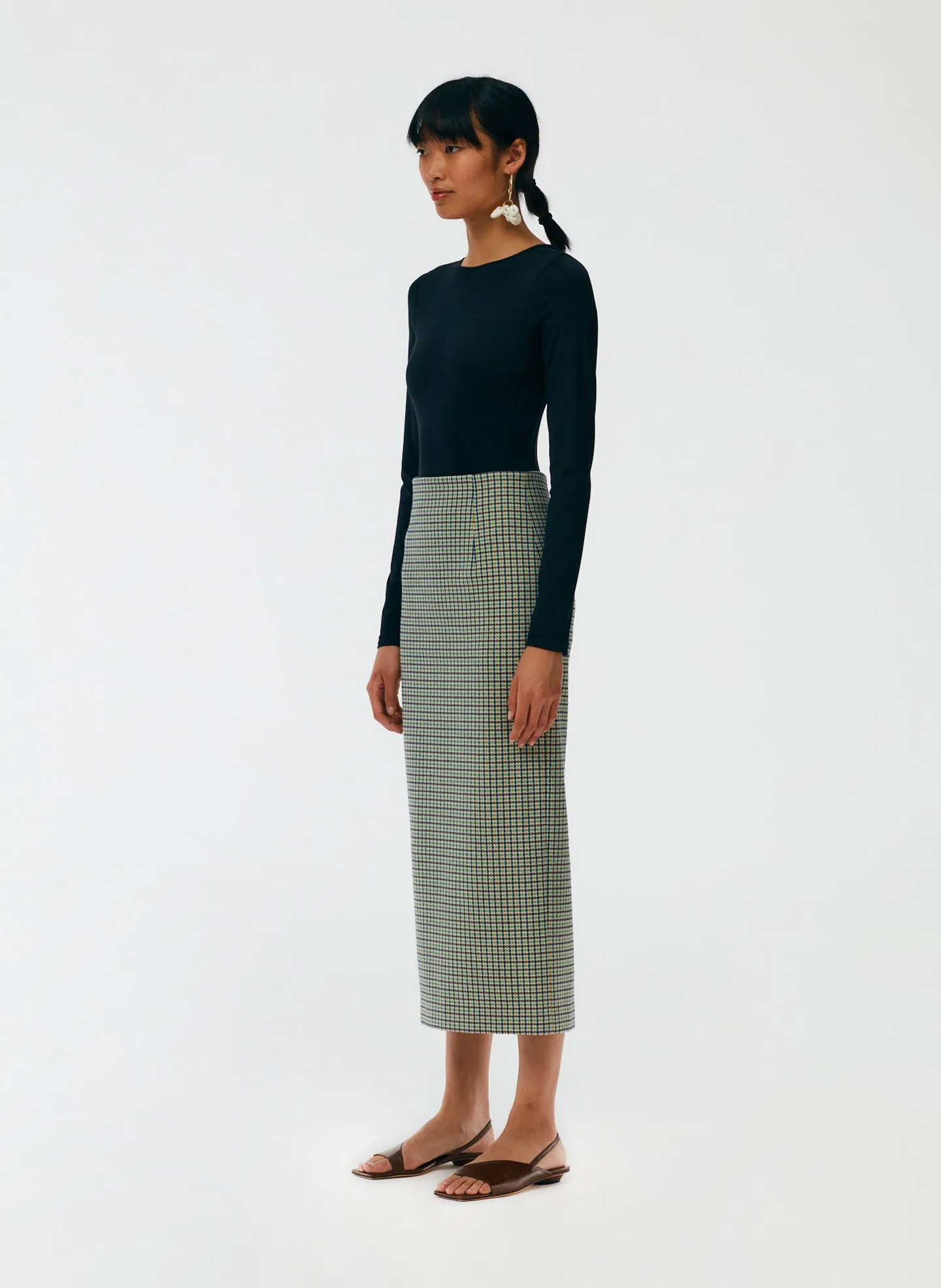 Menswear Tailored Pencil Skirt - Petite sold by Tibi product image thumbnail 2