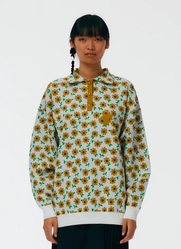 Flora Jacquard Oversized Rugby Sweater made by Tibi