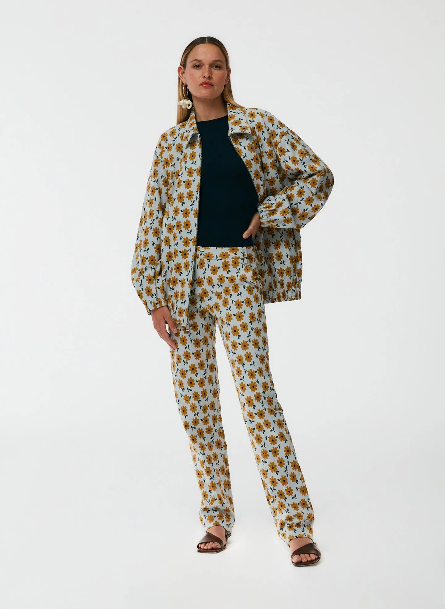 Flora Jacquard Oversized Bomber sold by Tibi product image thumbnail 5