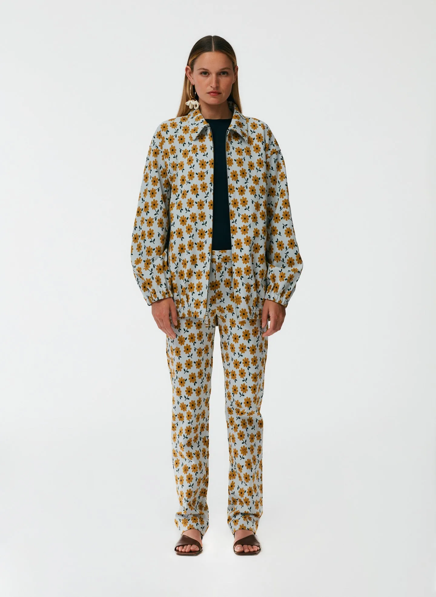 Flora Jacquard Oversized Bomber sold by Tibi