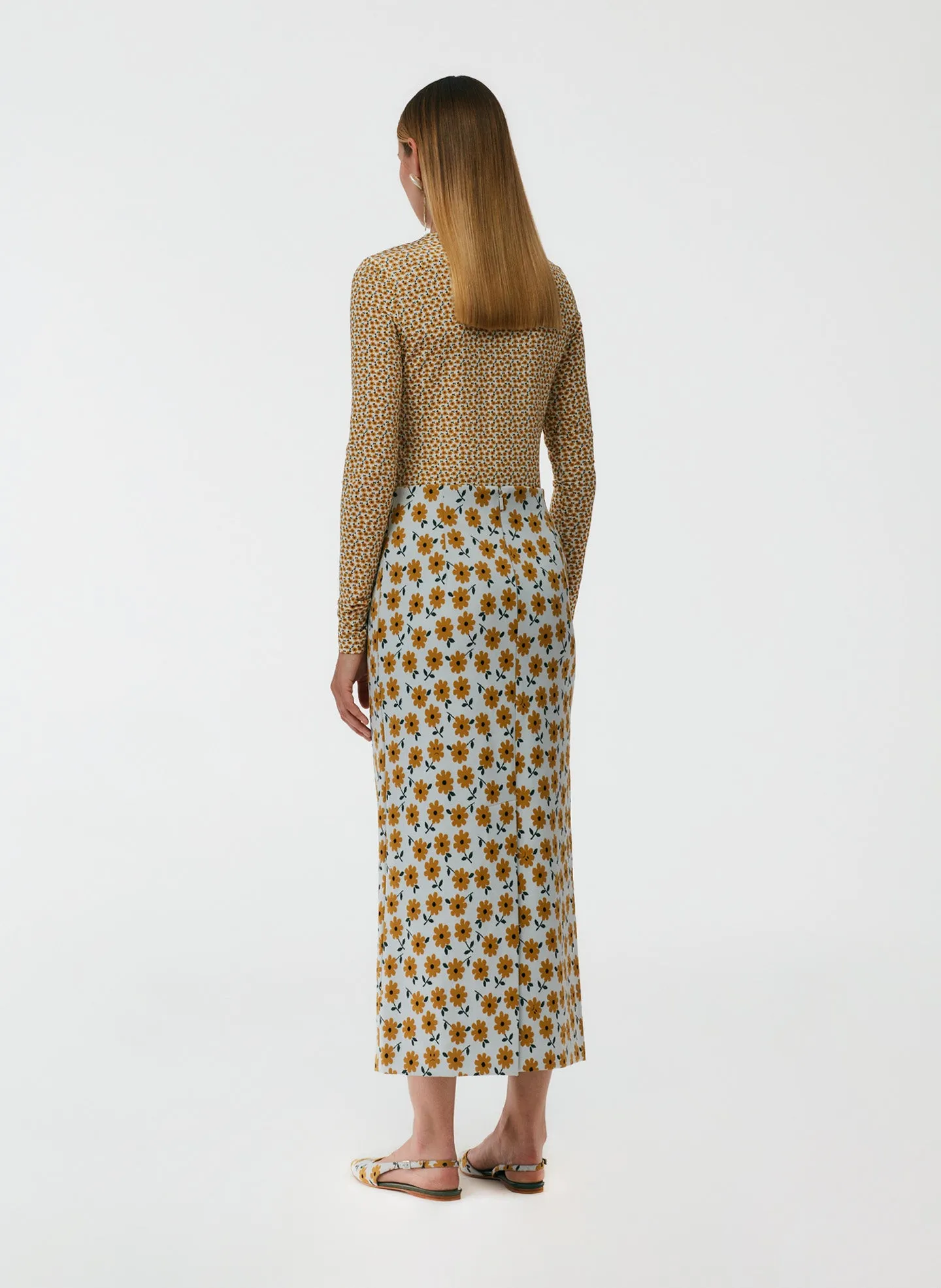 Flora Jacquard Pencil Skirt - Regular sold by Tibi product image thumbnail 3