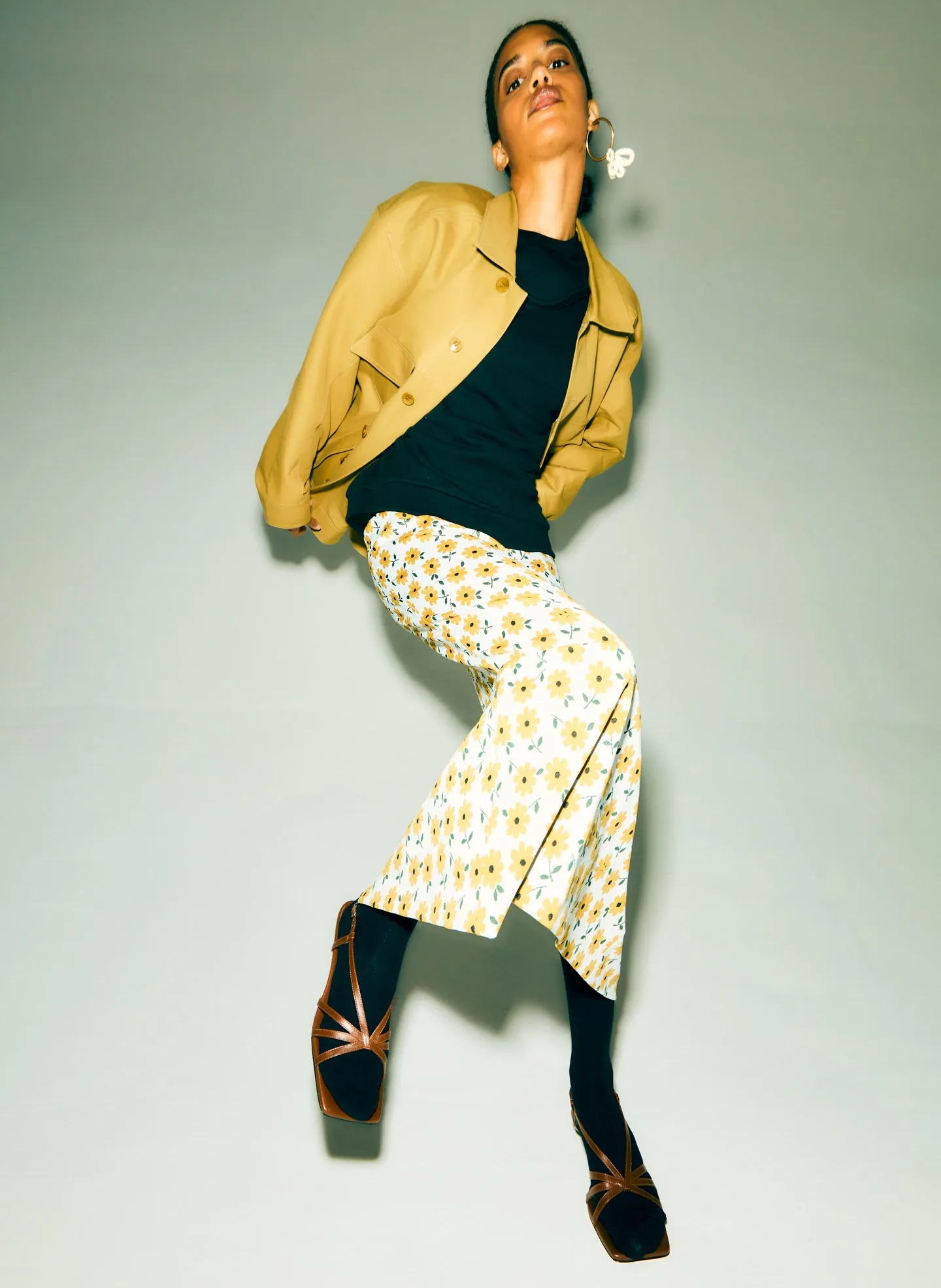 Flora Jacquard Pencil Skirt - Regular sold by Tibi product image thumbnail 5