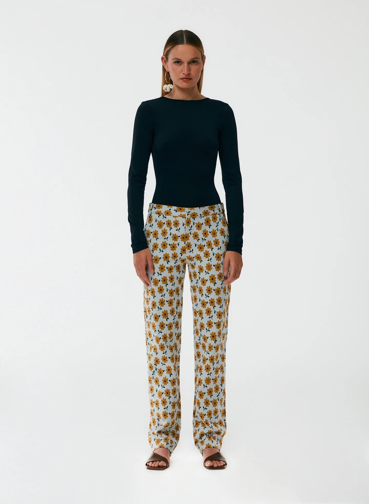 Flora Jacquard Elfie Trouser sold by Tibi