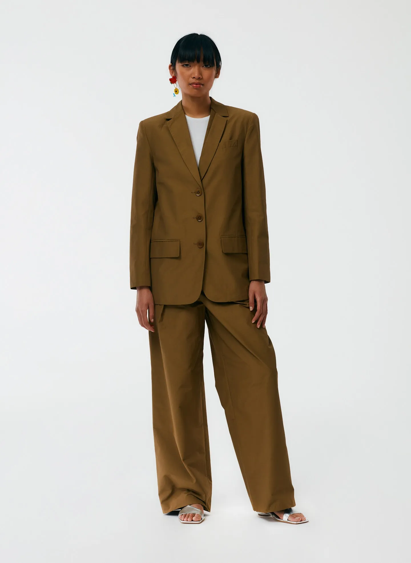 Cotton Nylon Cutout Lapel Blazer sold by Tibi product image thumbnail 5