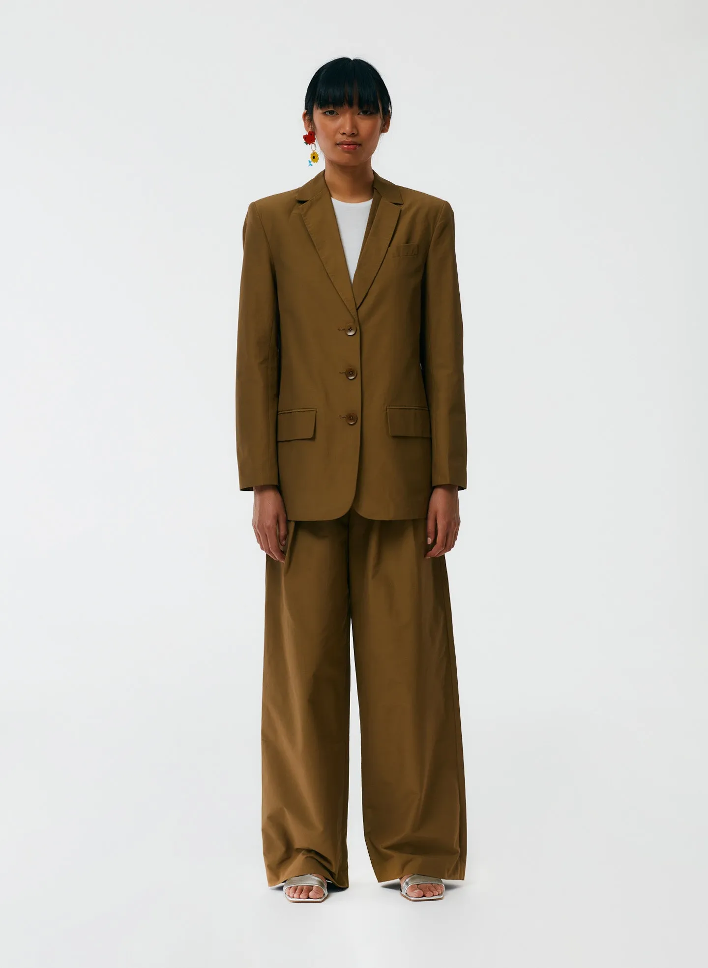 Cotton Nylon Cutout Lapel Blazer sold by Tibi