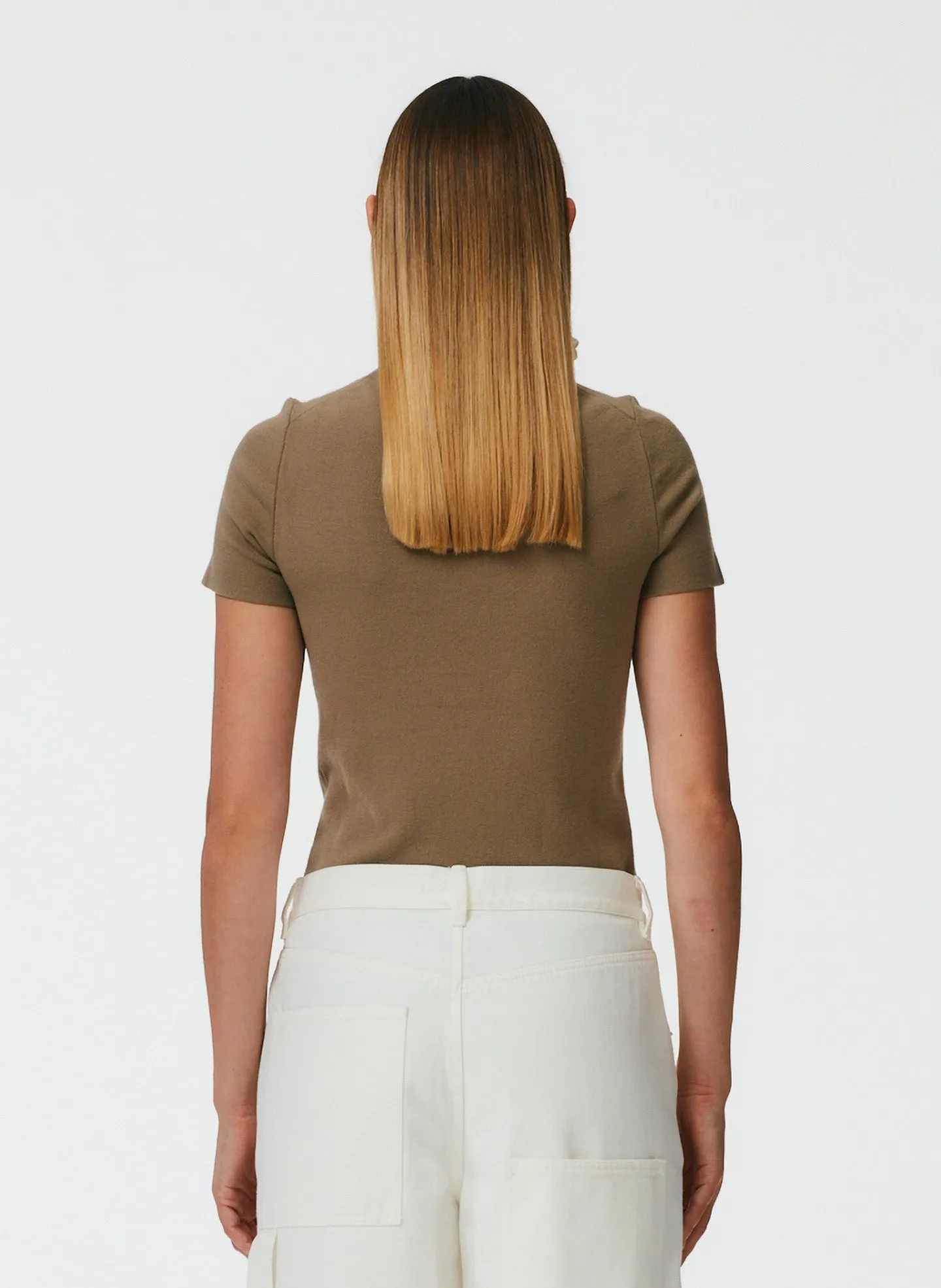 Compact Stretch Cashmere Kate Mini T-Shirt sold by Tibi product image thumbnail 4