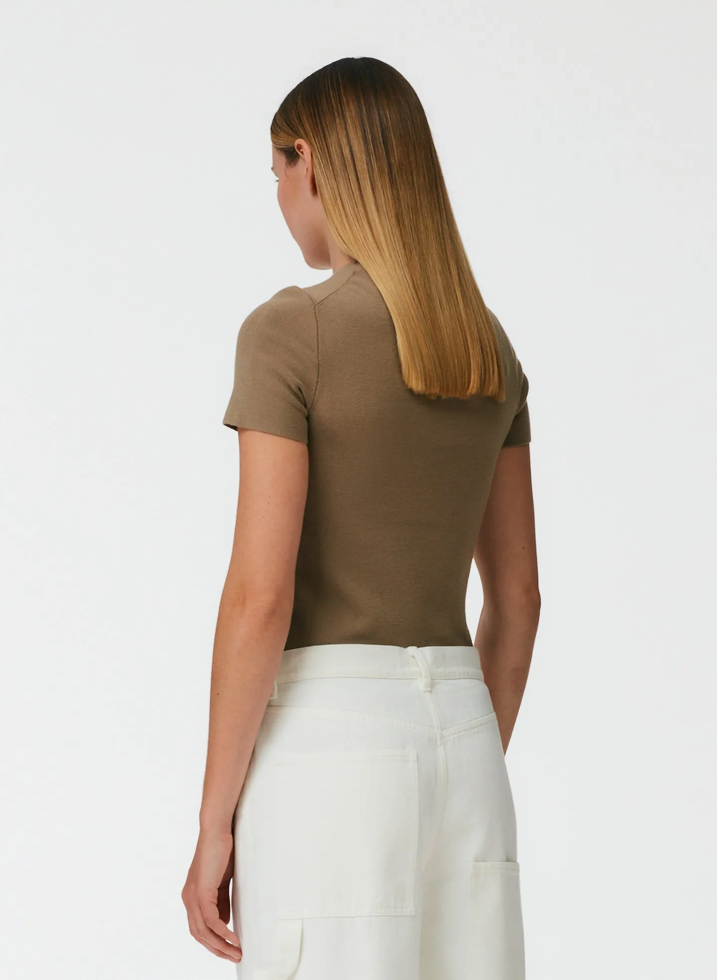 Compact Stretch Cashmere Kate Mini T-Shirt sold by Tibi product image thumbnail 3