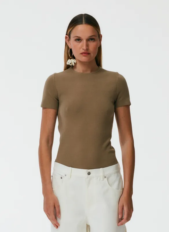 Compact Stretch Cashmere Kate Mini T-Shirt sold by Tibi