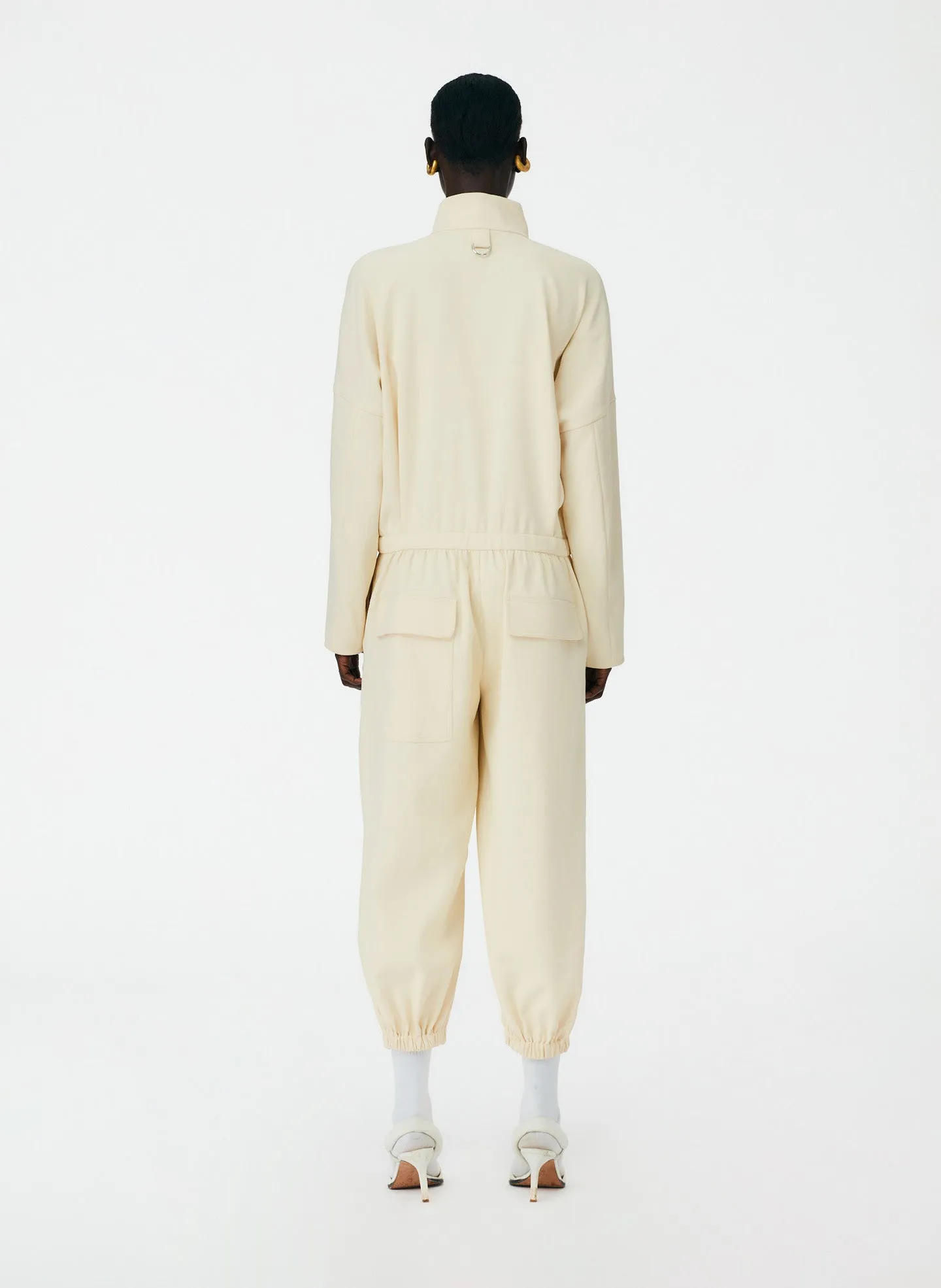 Chalky Drape Zip Up Jumpsuit sold by Tibi product image thumbnail 3
