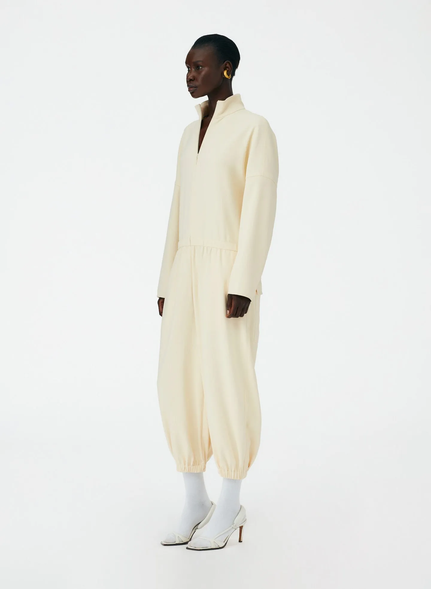 Chalky Drape Zip Up Jumpsuit sold by Tibi product image thumbnail 2