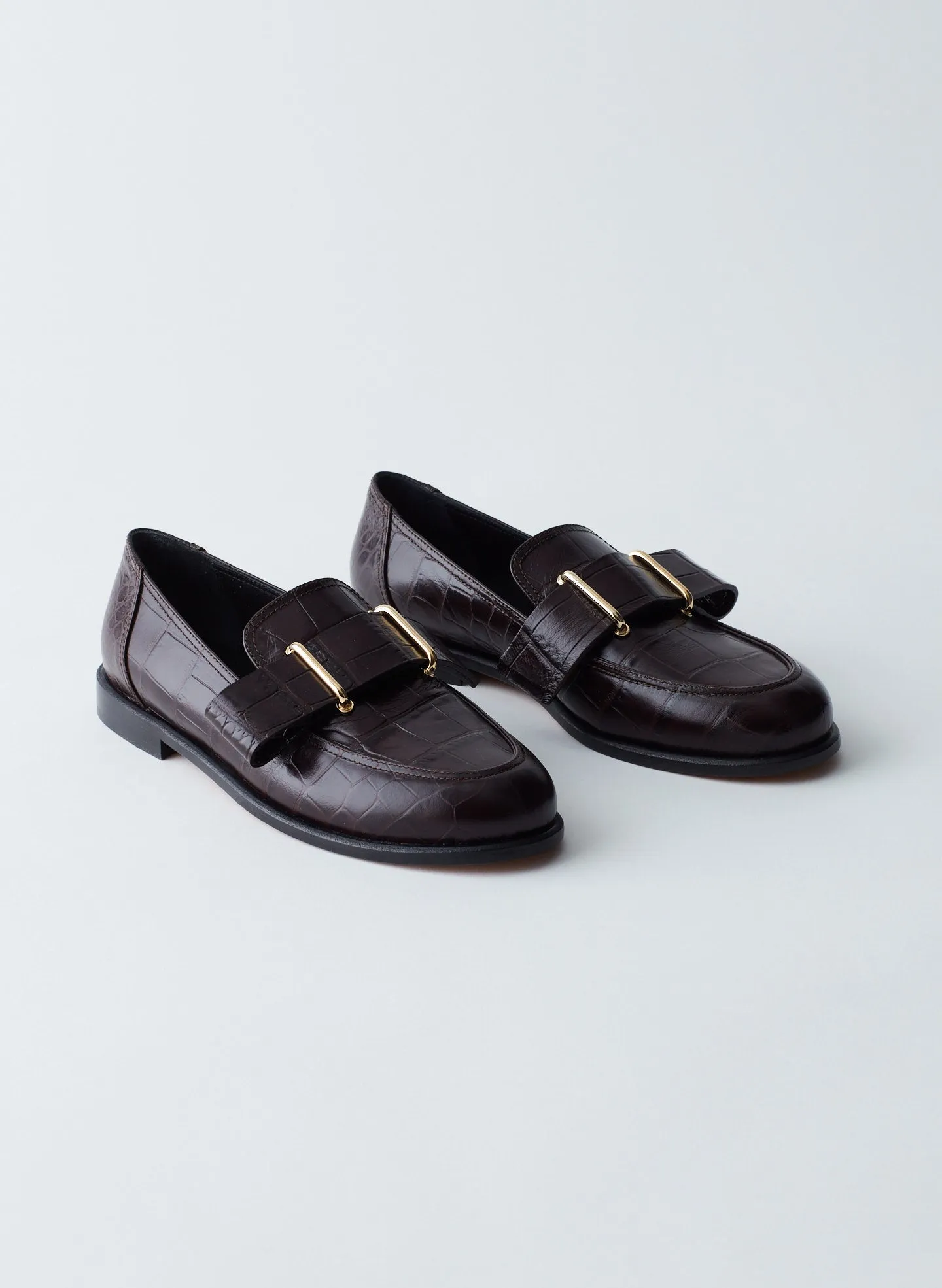 Morris Croc Print Leather Loafer sold by Tibi product image thumbnail 3