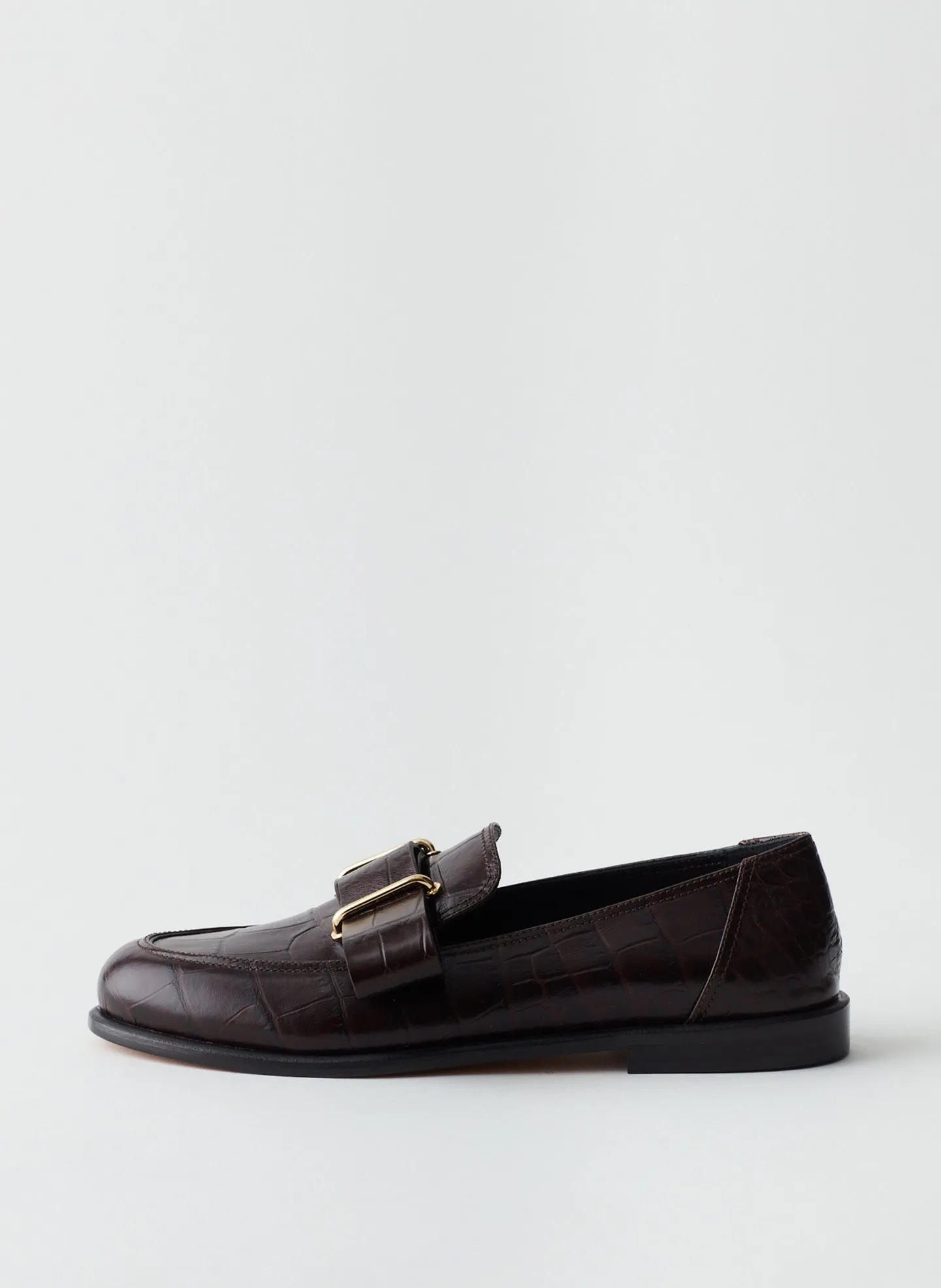 Morris Croc Print Leather Loafer sold by Tibi