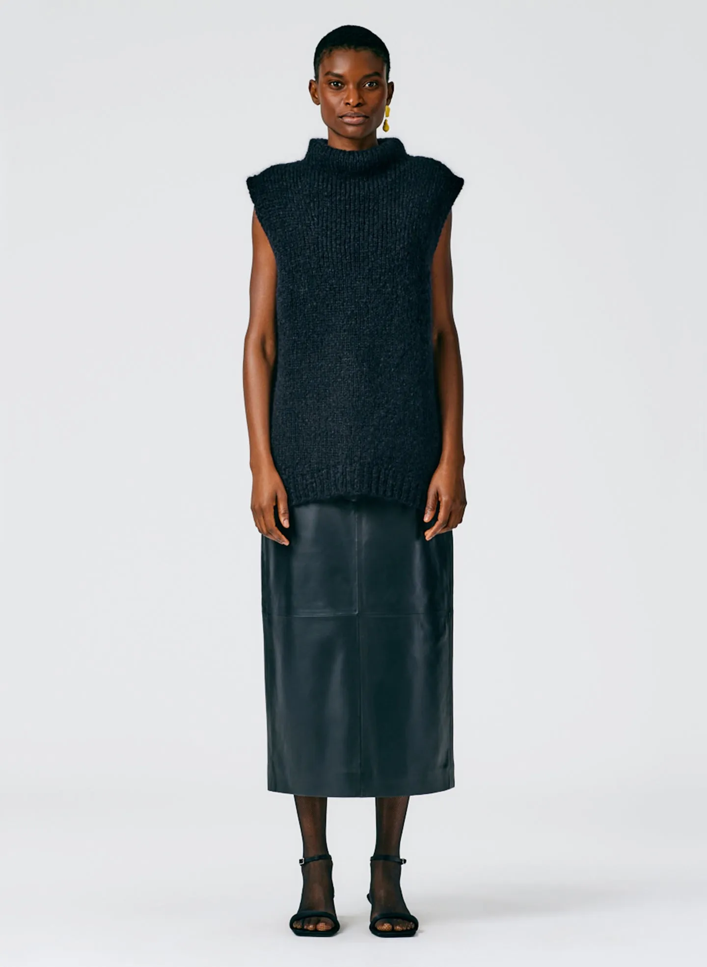 Claude Mohair Cocoon Funnelneck Vest sold by Tibi product image thumbnail 2