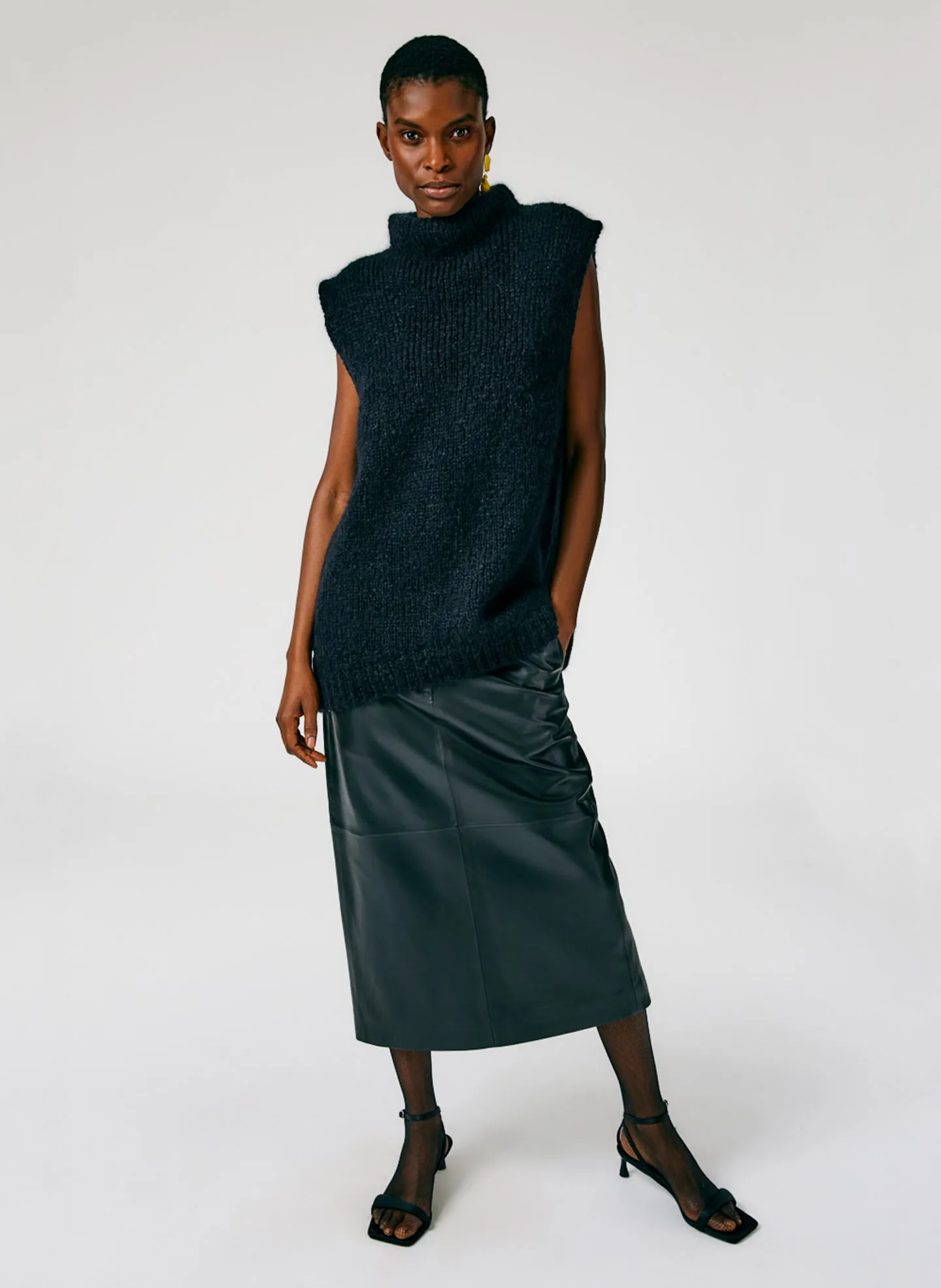 Claude Mohair Cocoon Funnelneck Vest sold by Tibi product image thumbnail 5