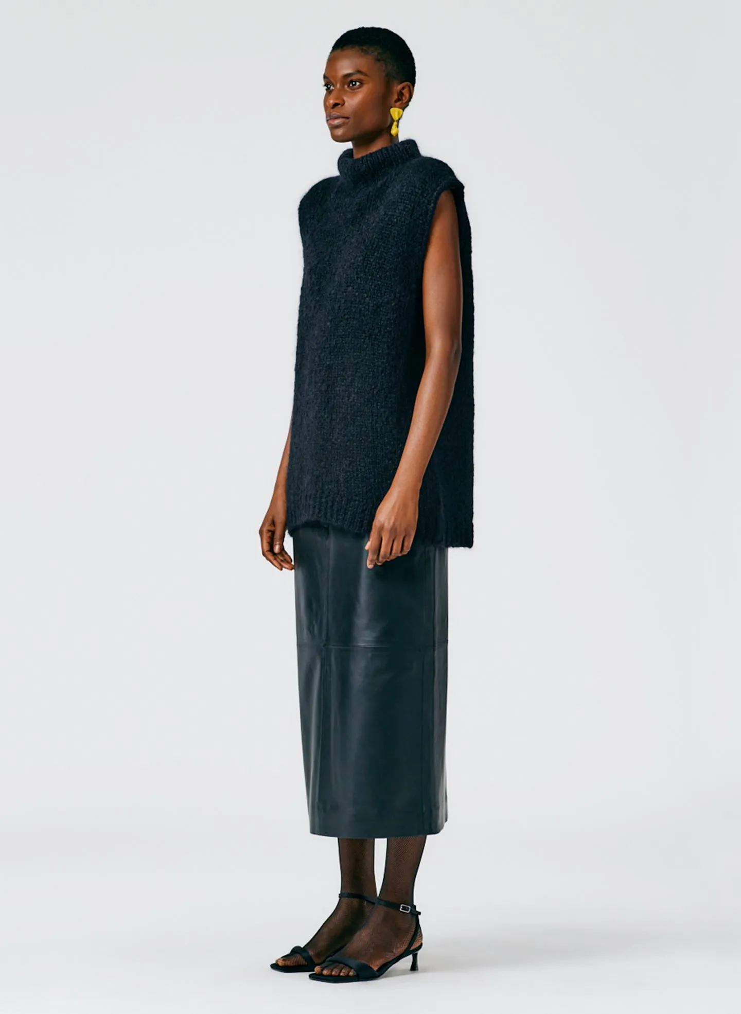 Claude Mohair Cocoon Funnelneck Vest sold by Tibi product image thumbnail 3