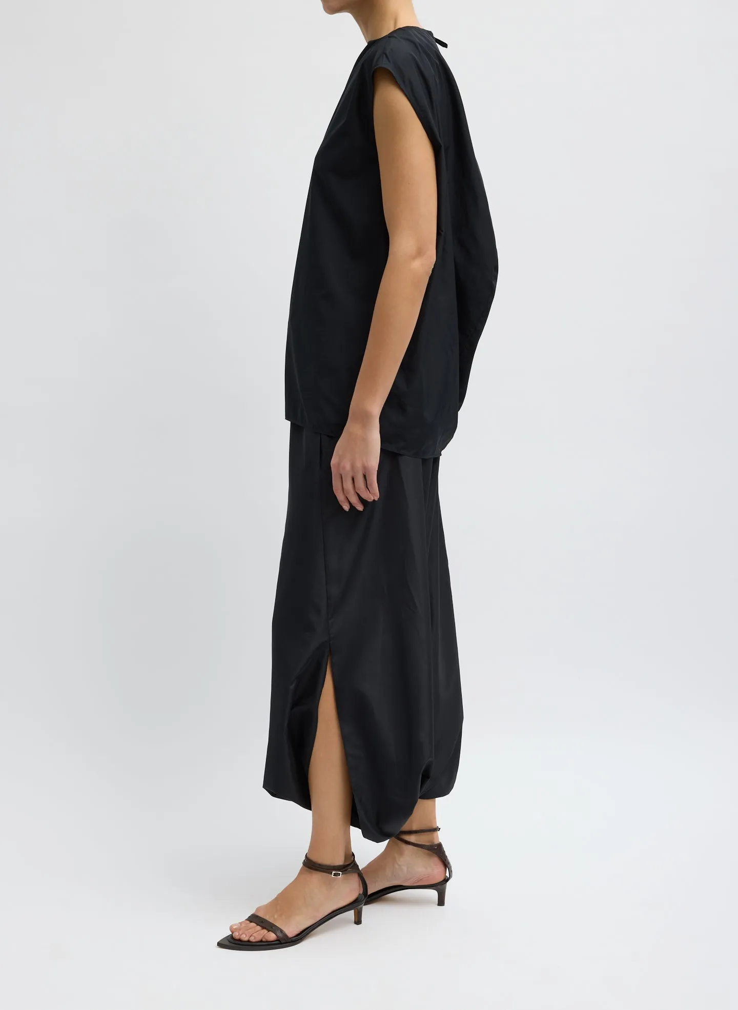 Summer Nylon Flat Front Jalouise Skirt sold by Tibi product image thumbnail 2