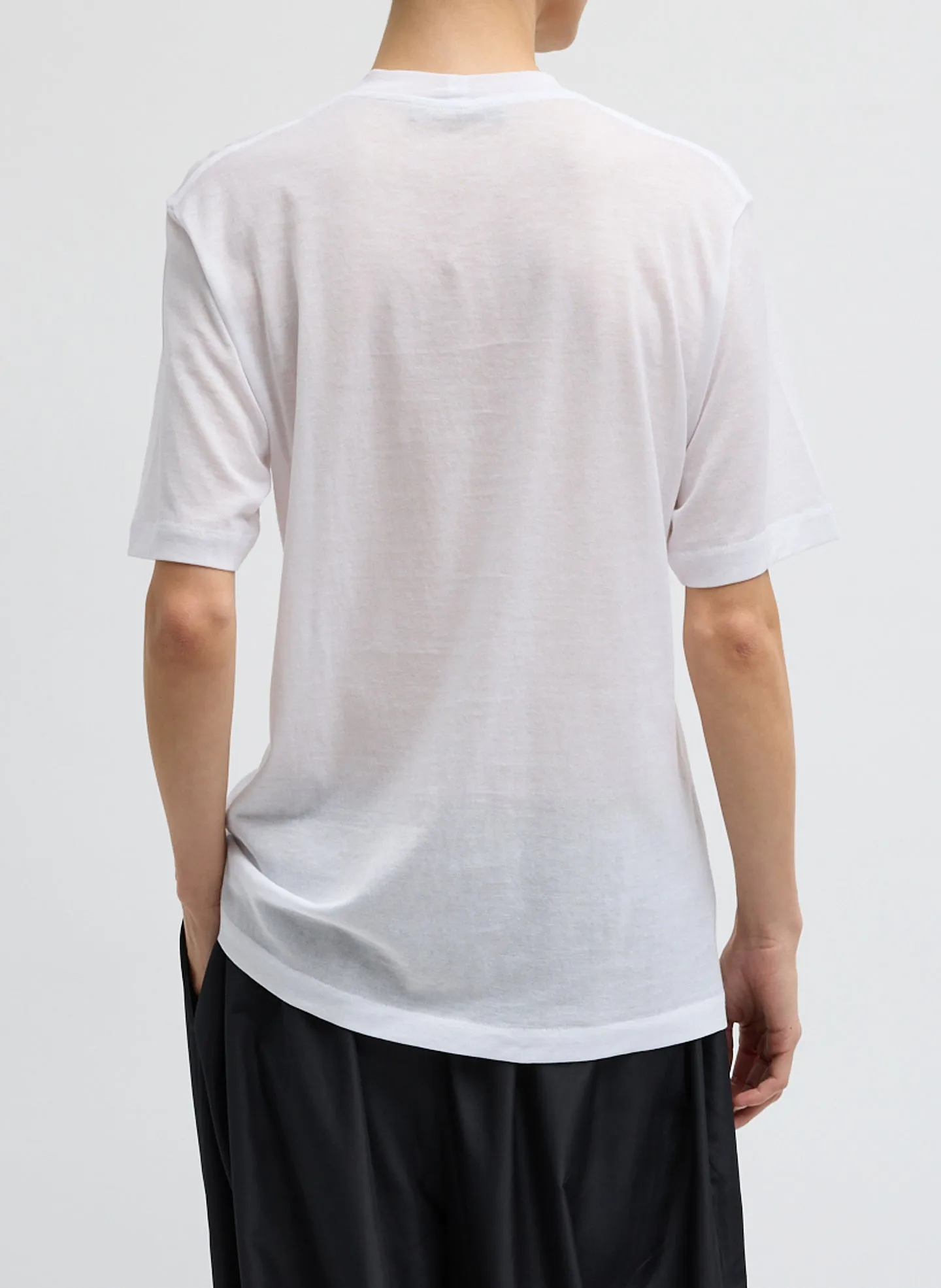 Sheer Crepe Knit Mock Unisex T-Shirt sold by Tibi product image thumbnail 4