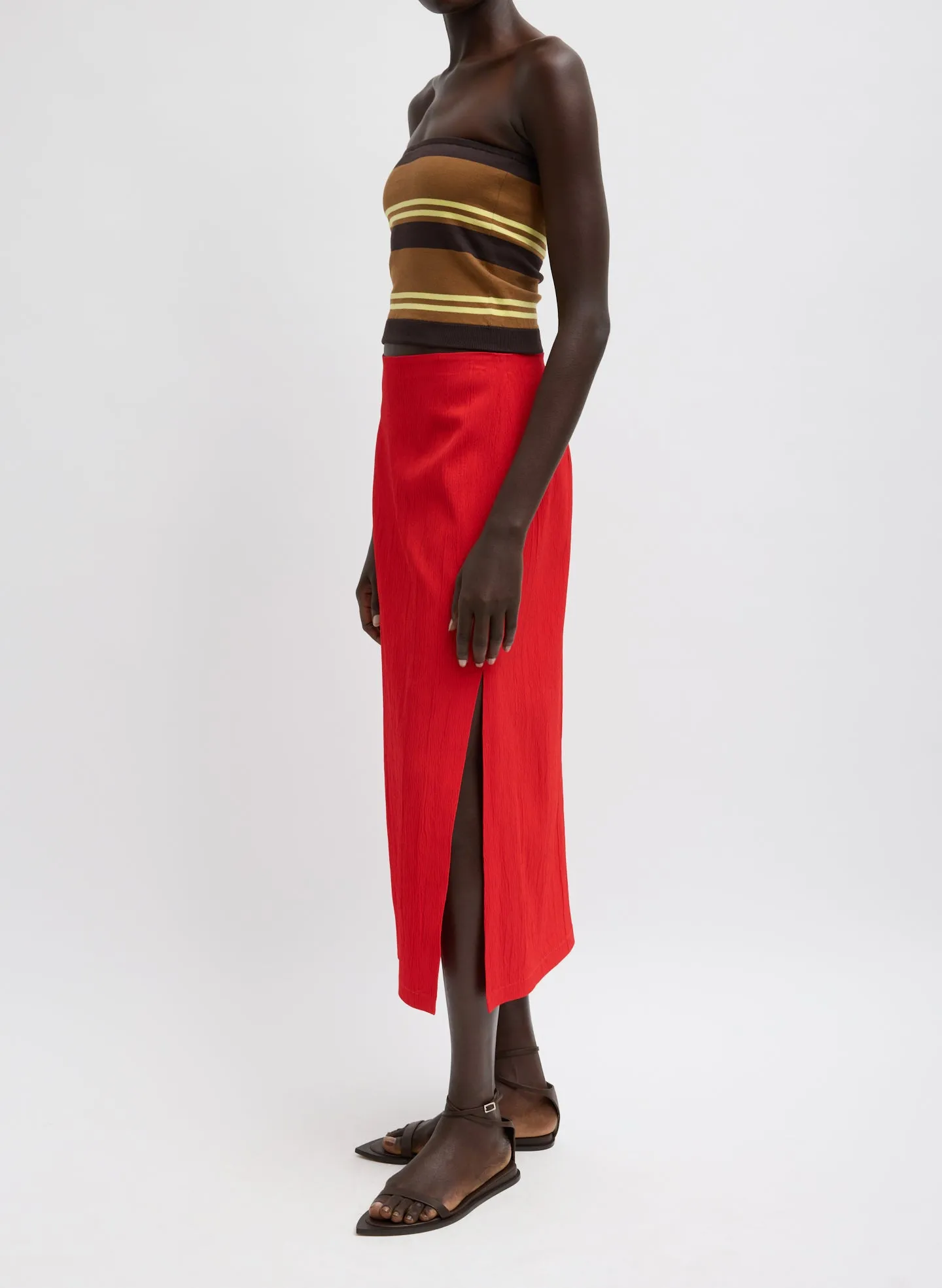 Creased Stretch Crepe Skirt sold by Tibi product image thumbnail 2