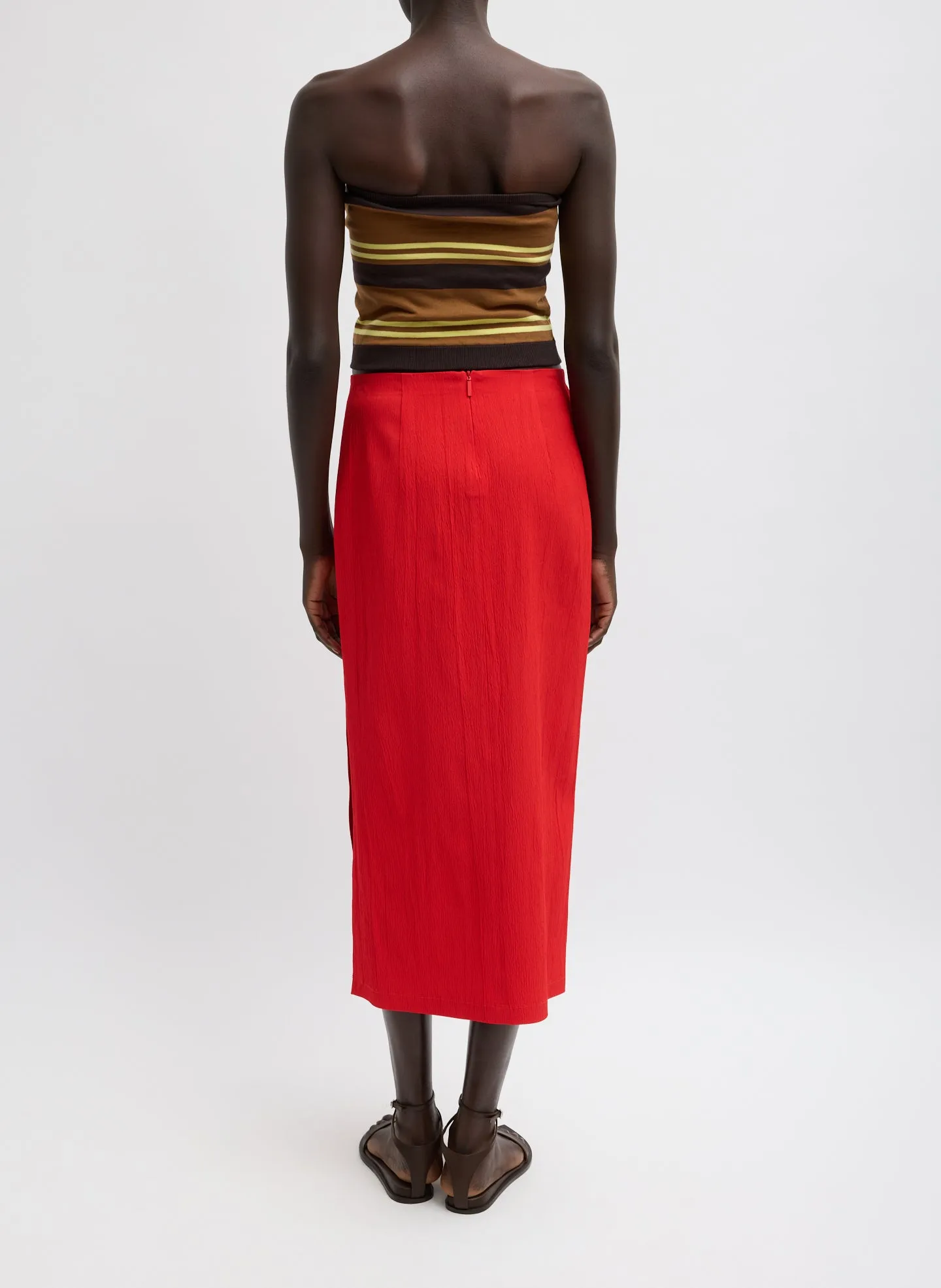 Creased Stretch Crepe Skirt sold by Tibi product image thumbnail 3