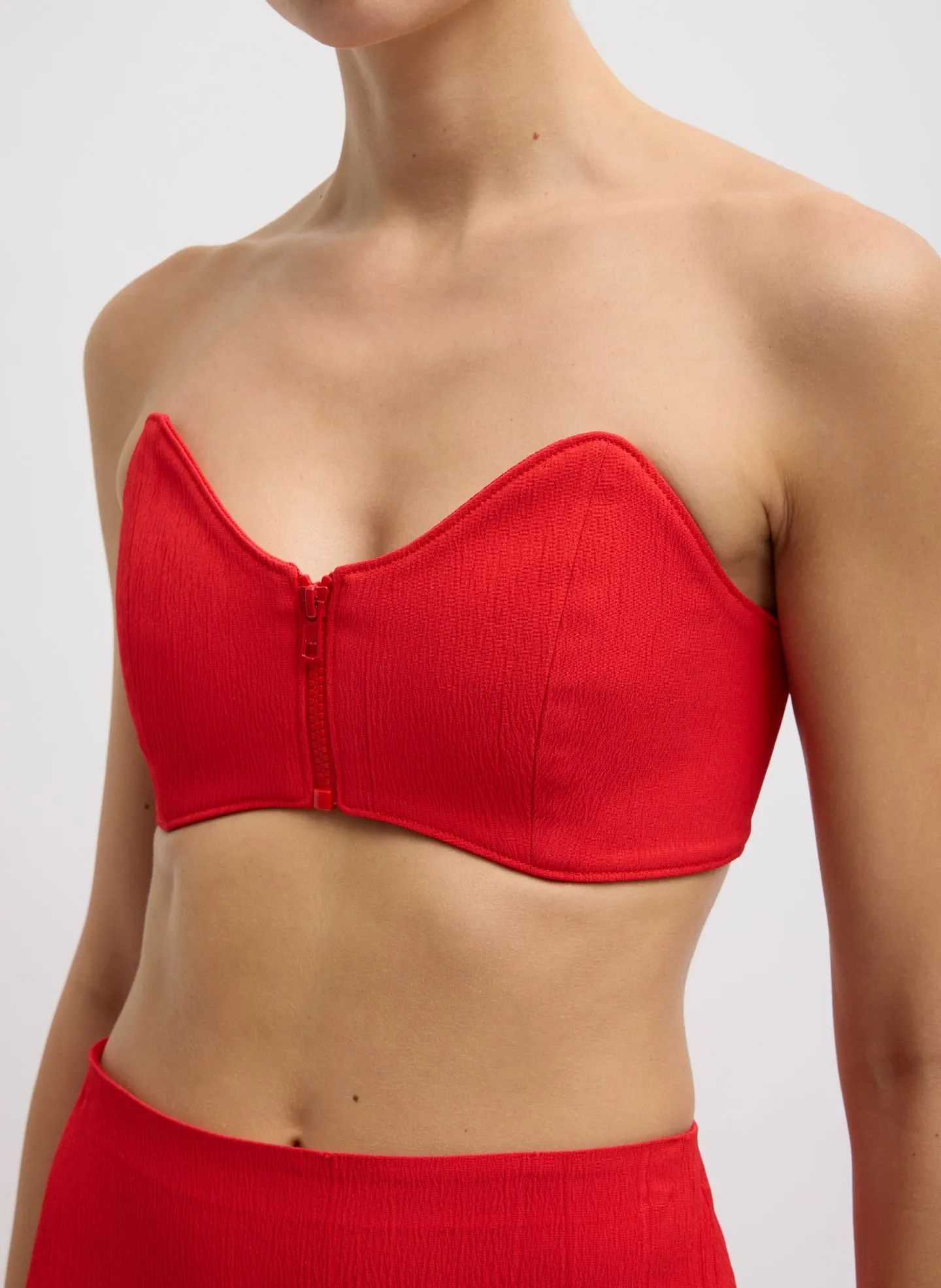 Creased Stretch Crepe Strapless Bralette sold by Tibi product image thumbnail 5