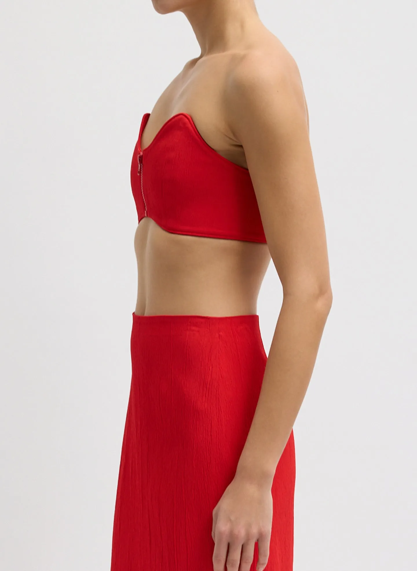Creased Stretch Crepe Strapless Bralette sold by Tibi product image thumbnail 2