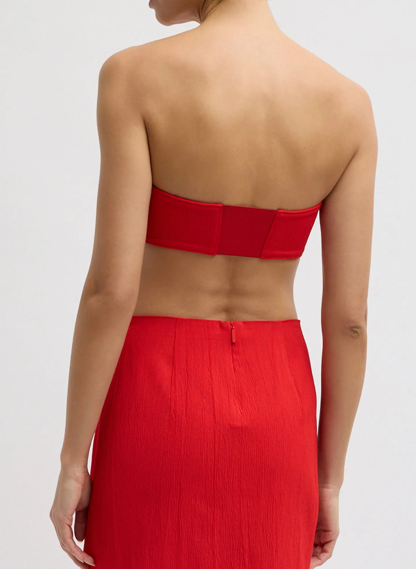 Creased Stretch Crepe Strapless Bralette sold by Tibi product image thumbnail 3