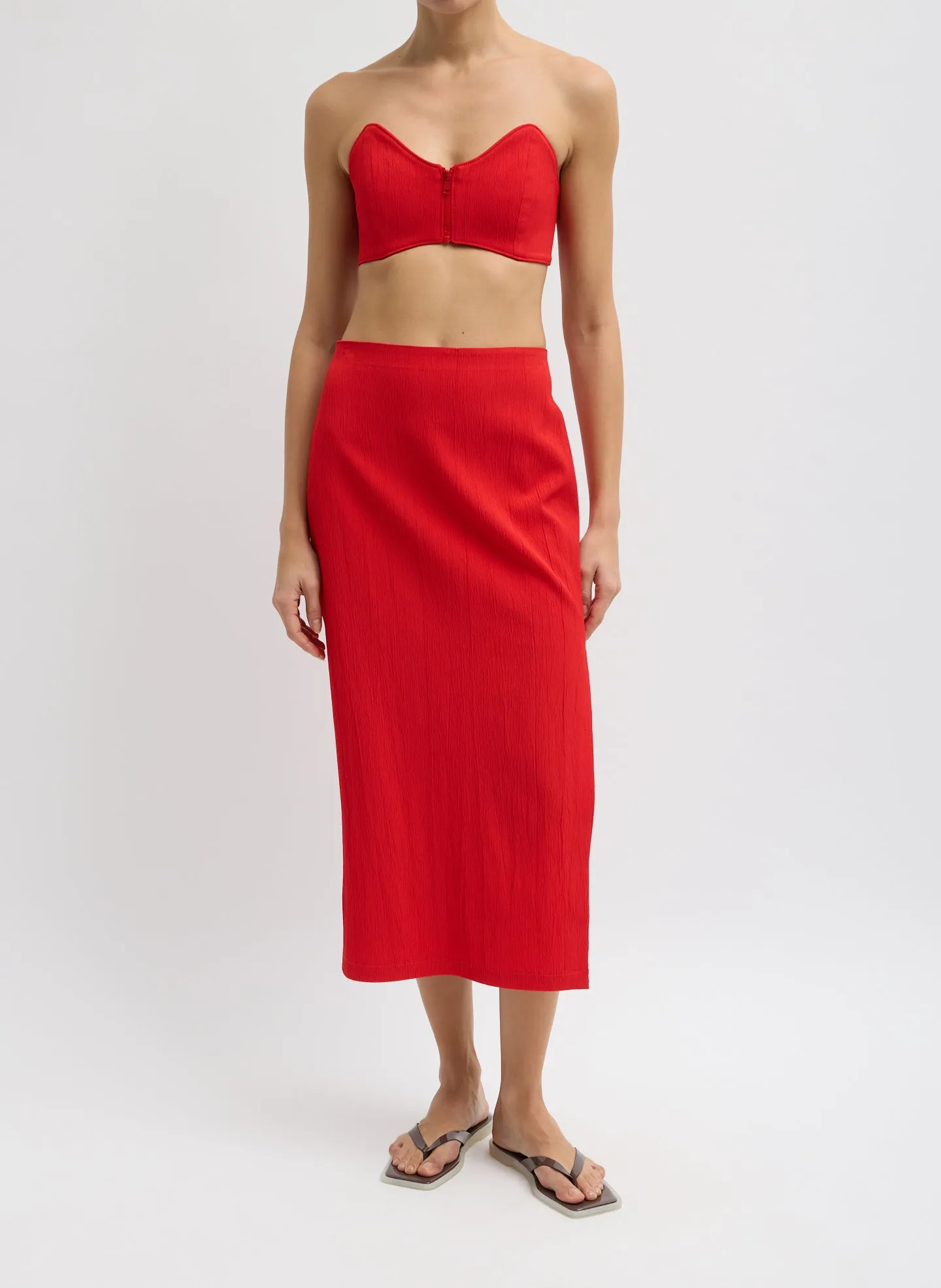Creased Stretch Crepe Strapless Bralette sold by Tibi product image thumbnail 4