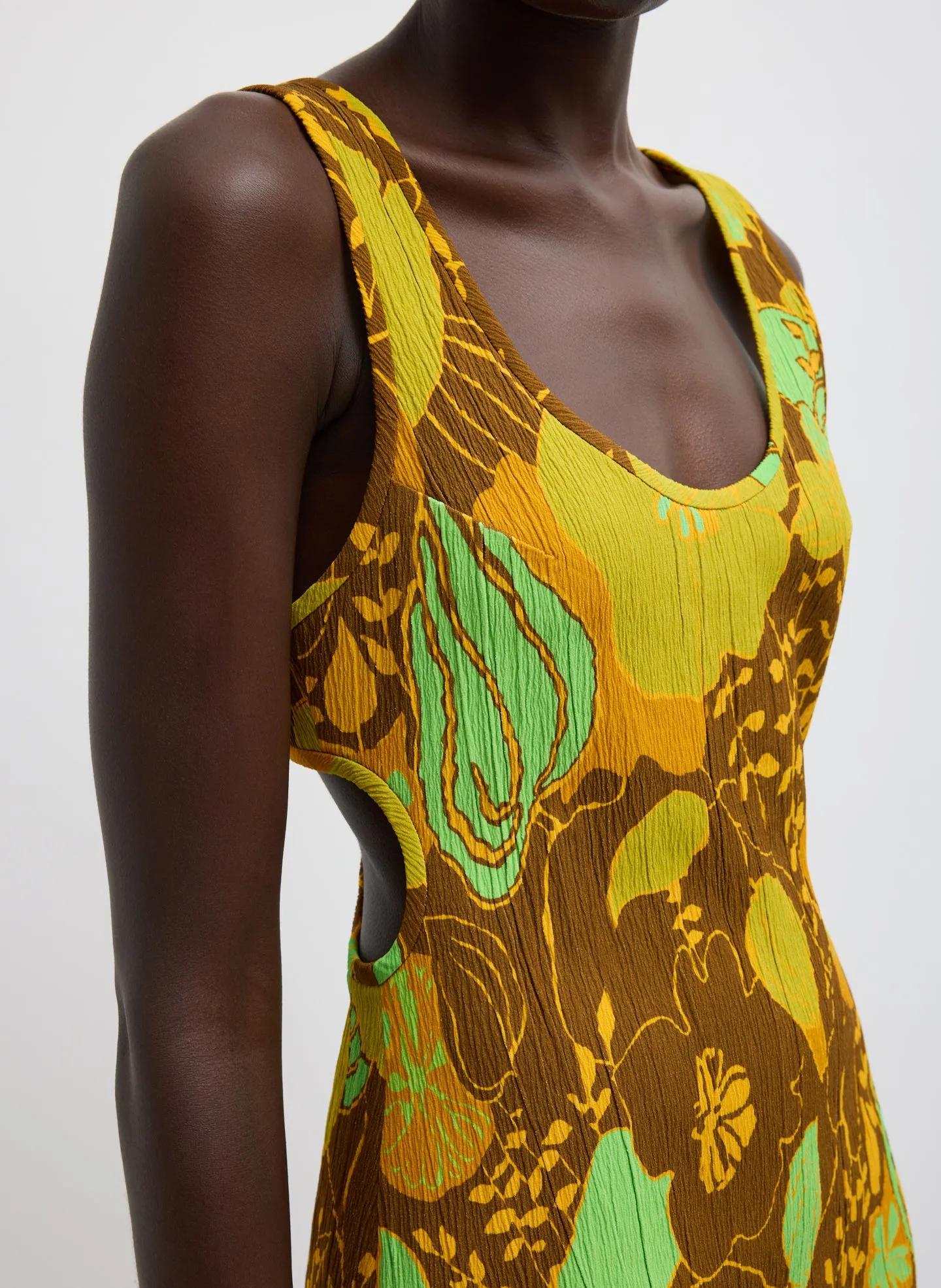 Kamara Print Racerback Short Dress sold by Tibi product image thumbnail 4