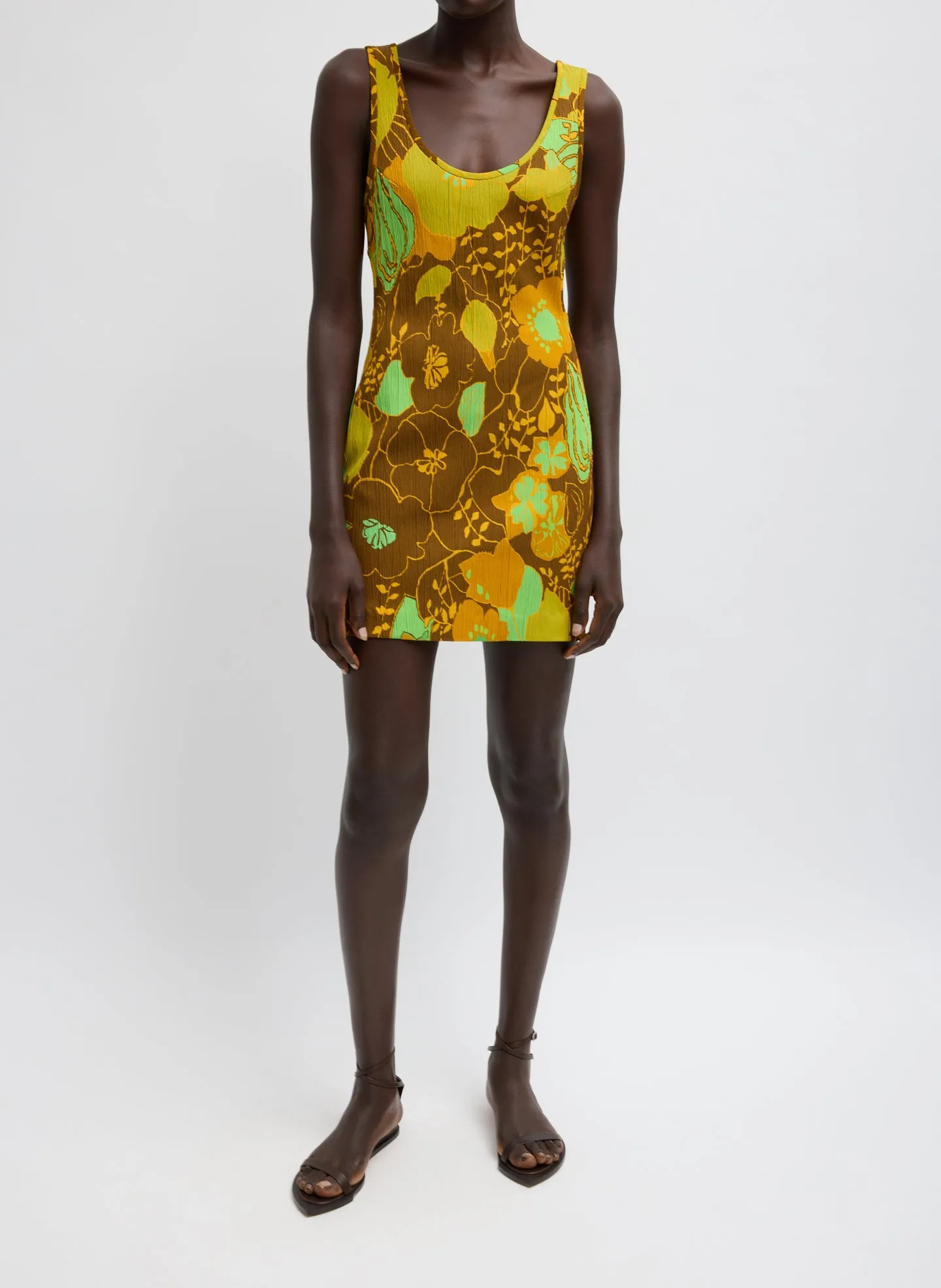 Kamara Print Racerback Short Dress sold by Tibi