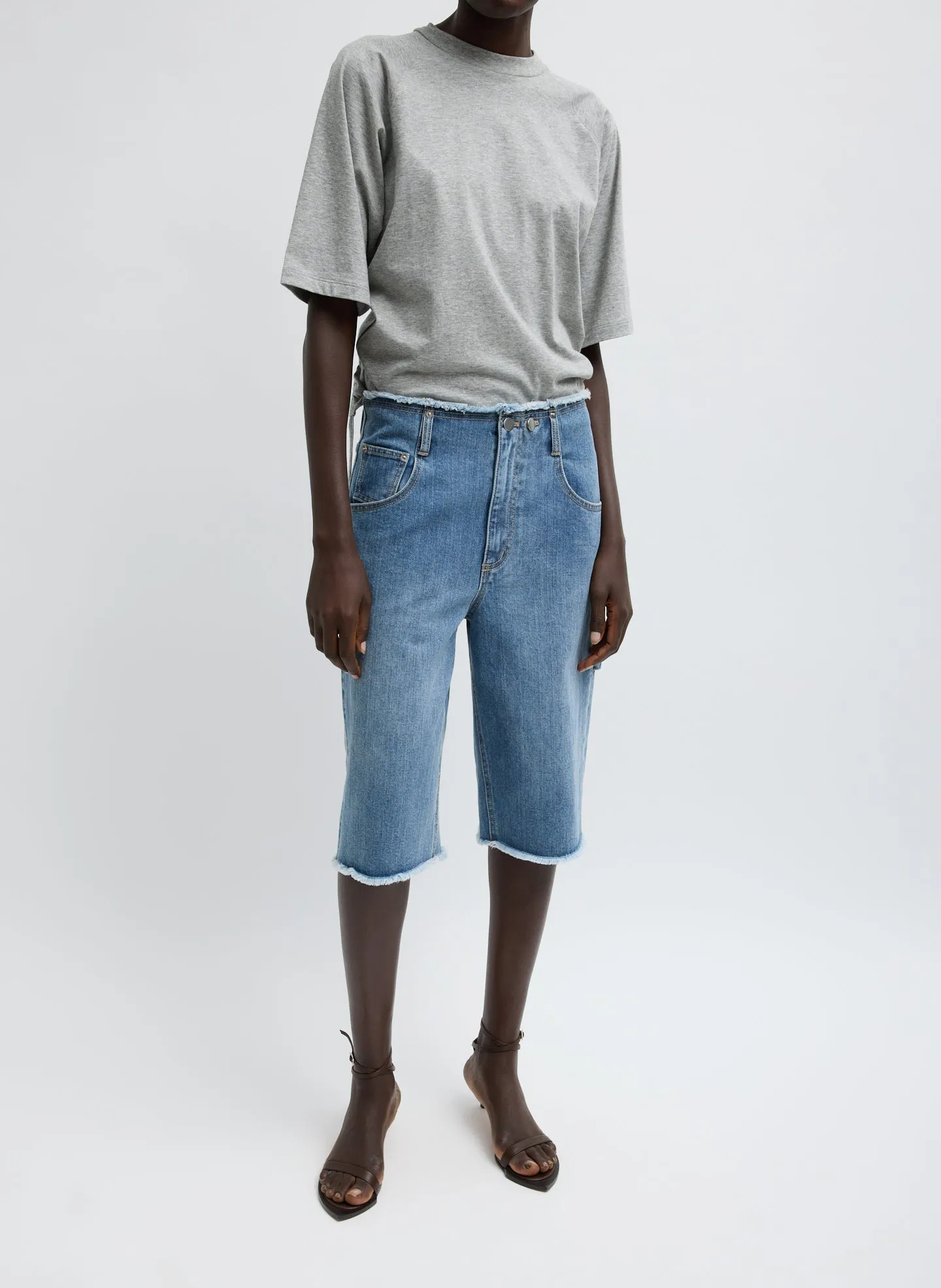Short Sleeve T-Shirt With Shirred Back sold by Tibi product image thumbnail 4