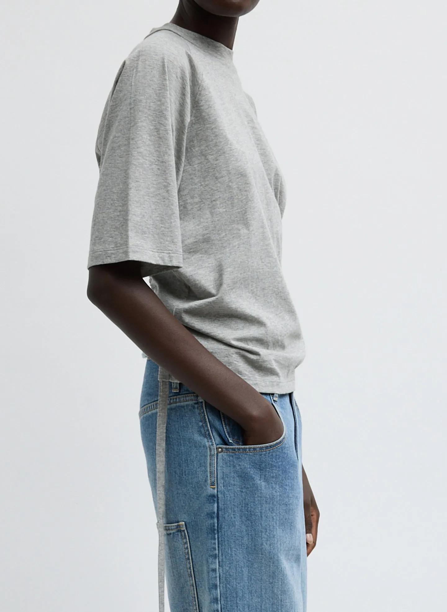 Short Sleeve T-Shirt With Shirred Back sold by Tibi product image thumbnail 2
