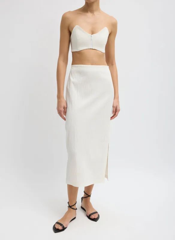 Creased Stretch Crepe Skirt made by Tibi