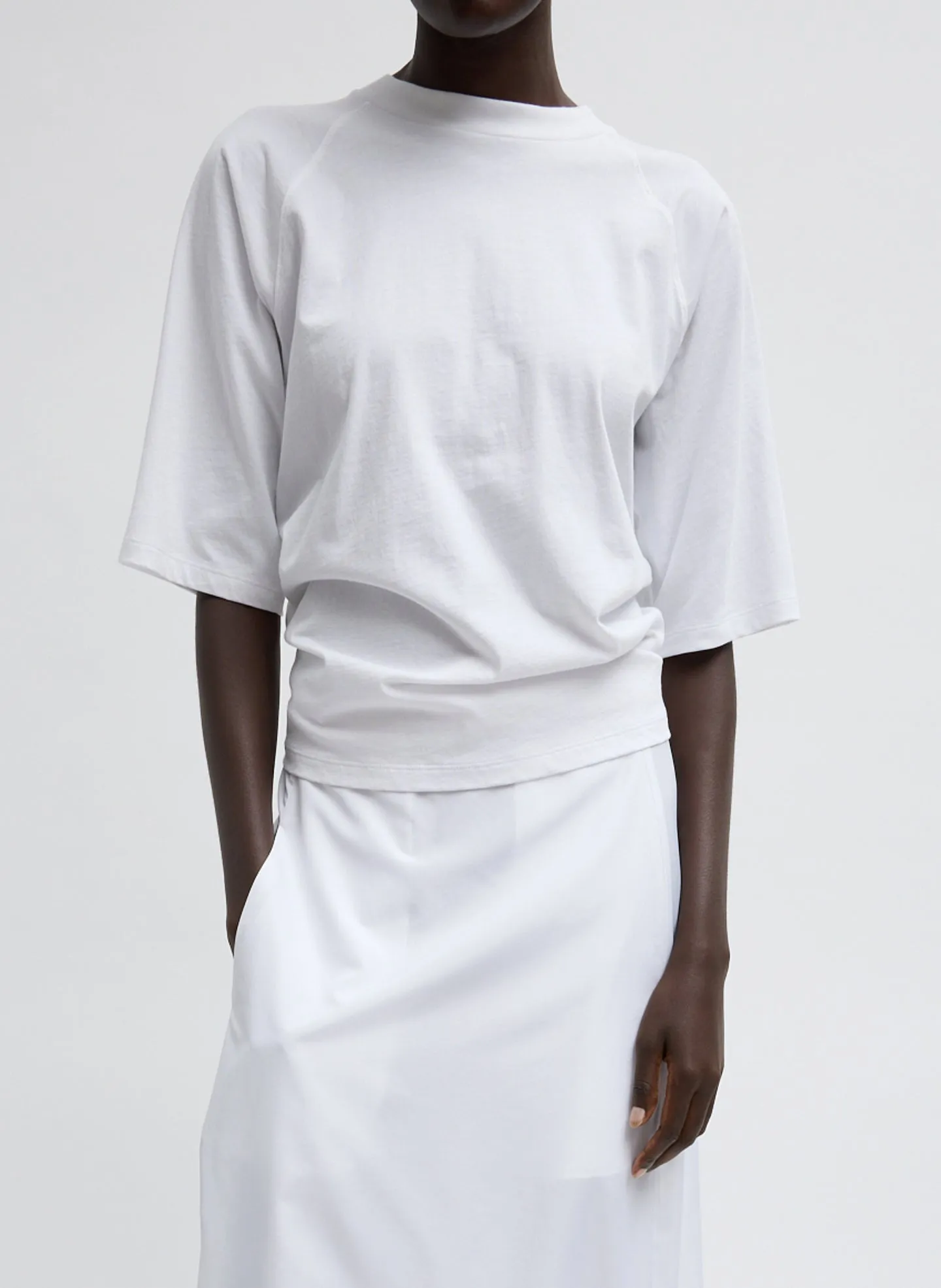 Short Sleeve T-Shirt With Shirred Back sold by Tibi