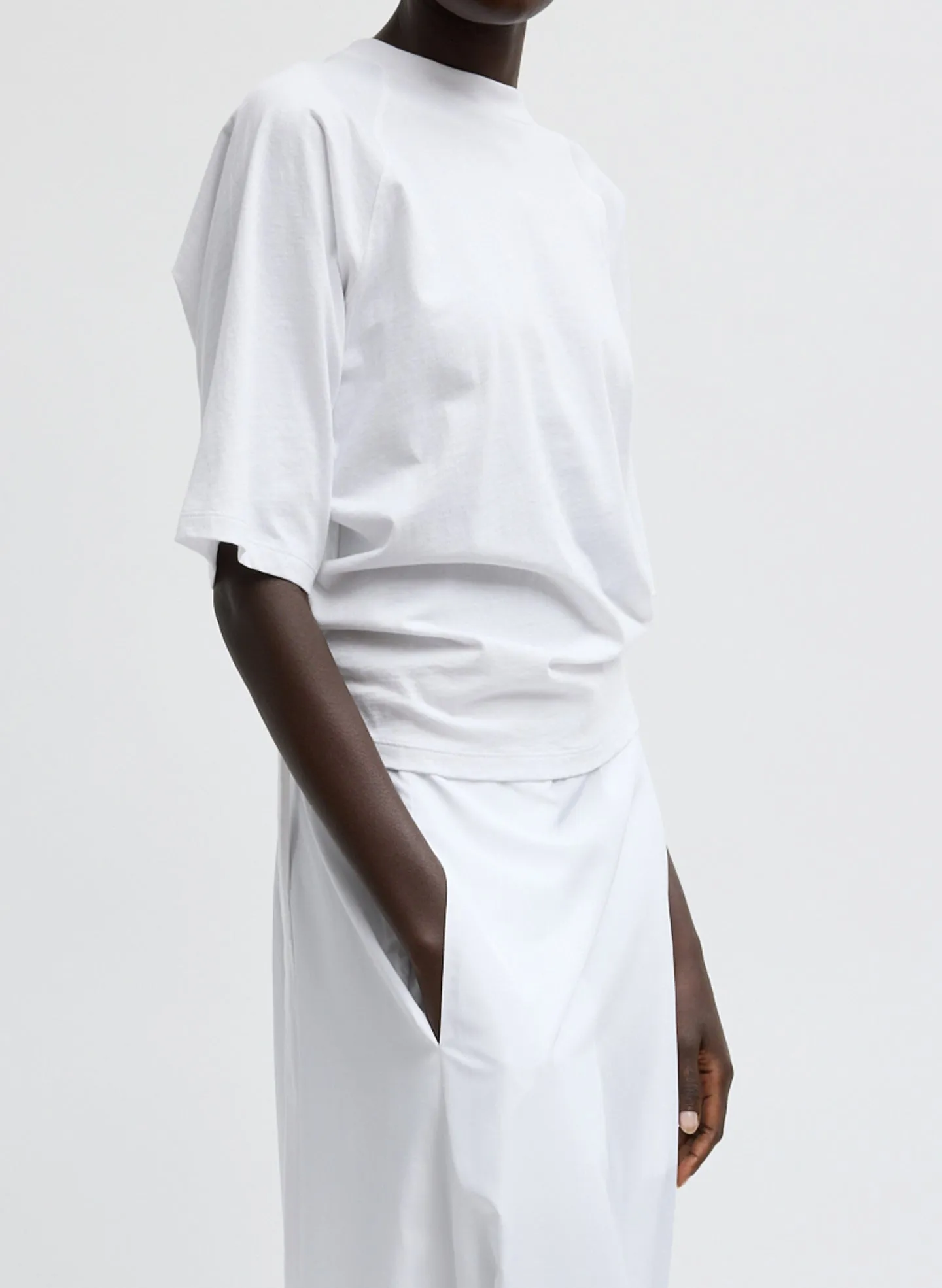 Short Sleeve T-Shirt With Shirred Back sold by Tibi product image thumbnail 2