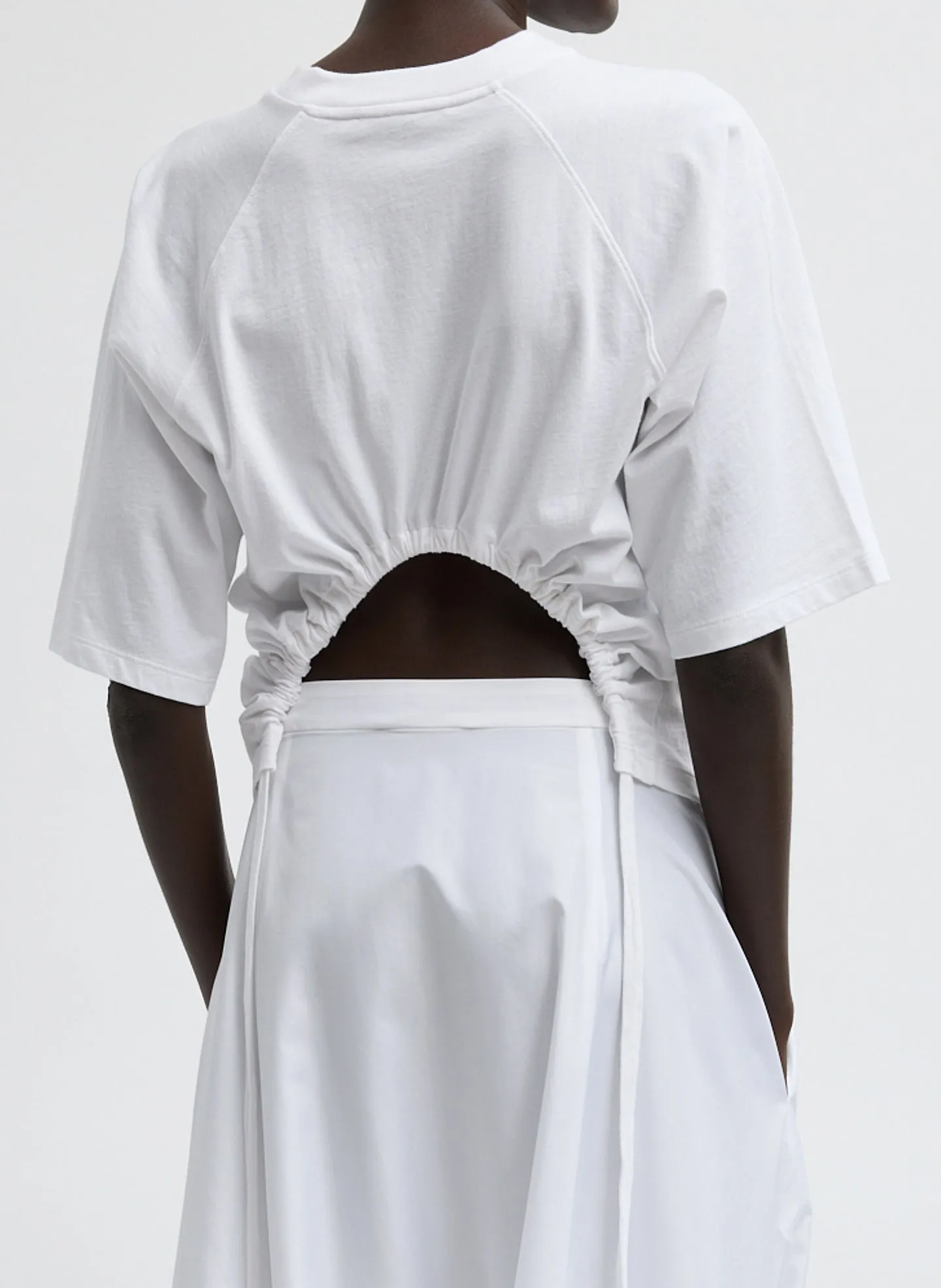 Short Sleeve T-Shirt With Shirred Back sold by Tibi product image thumbnail 3