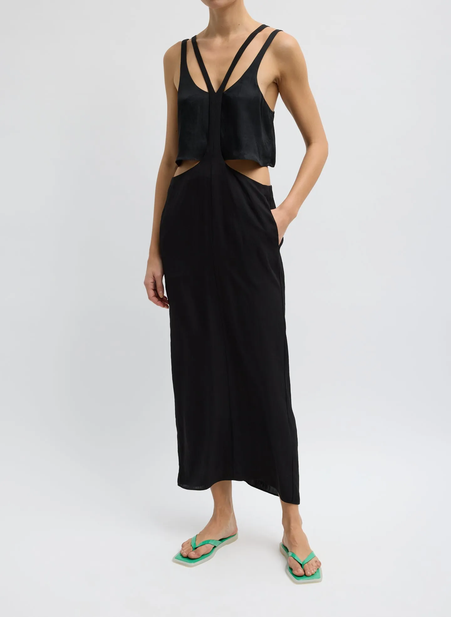 Summer Acetate Crinkle Overall Skirt sold by Tibi