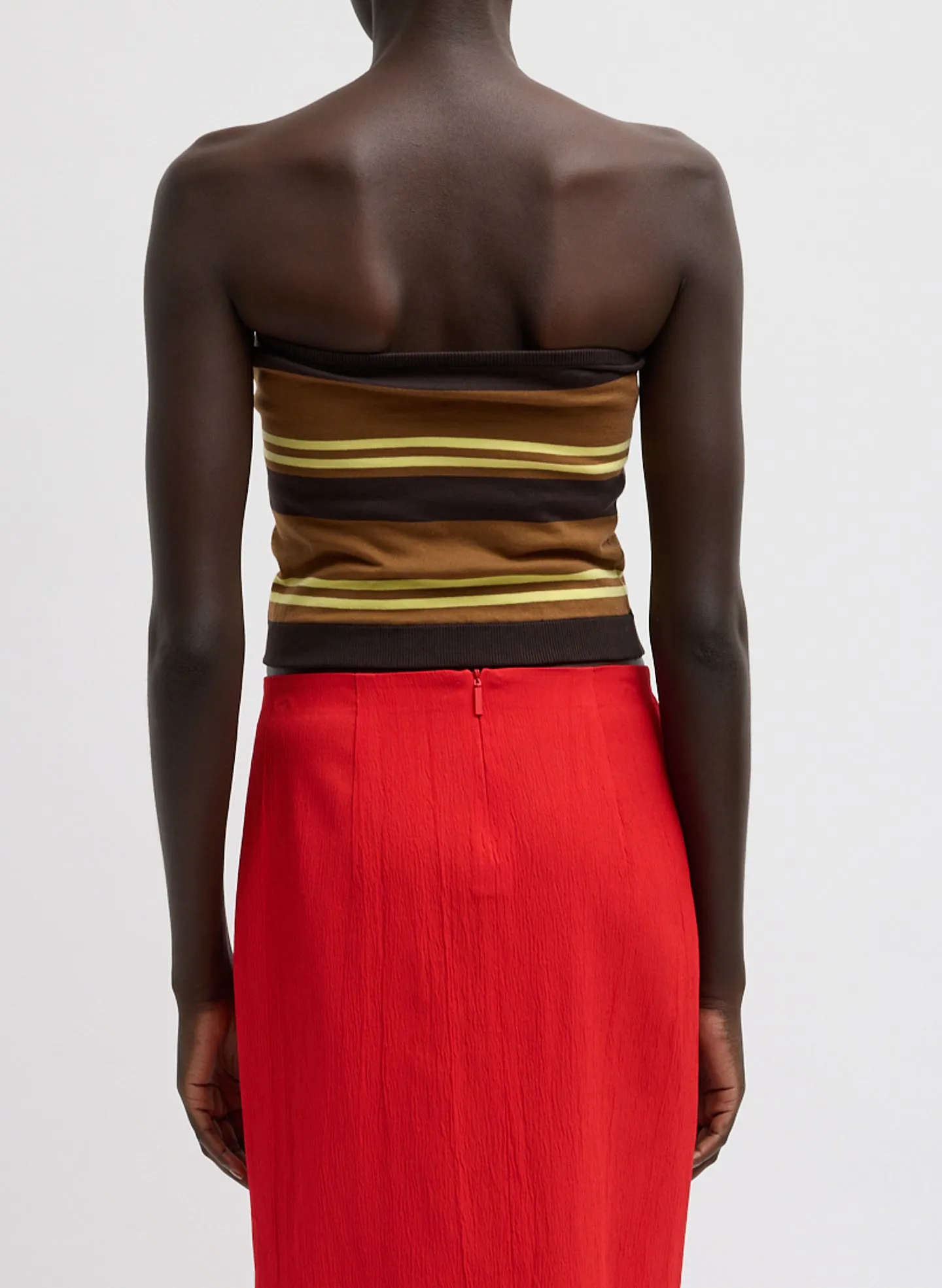 Super Fine Gauge Striped Tube Top sold by Tibi product image thumbnail 3