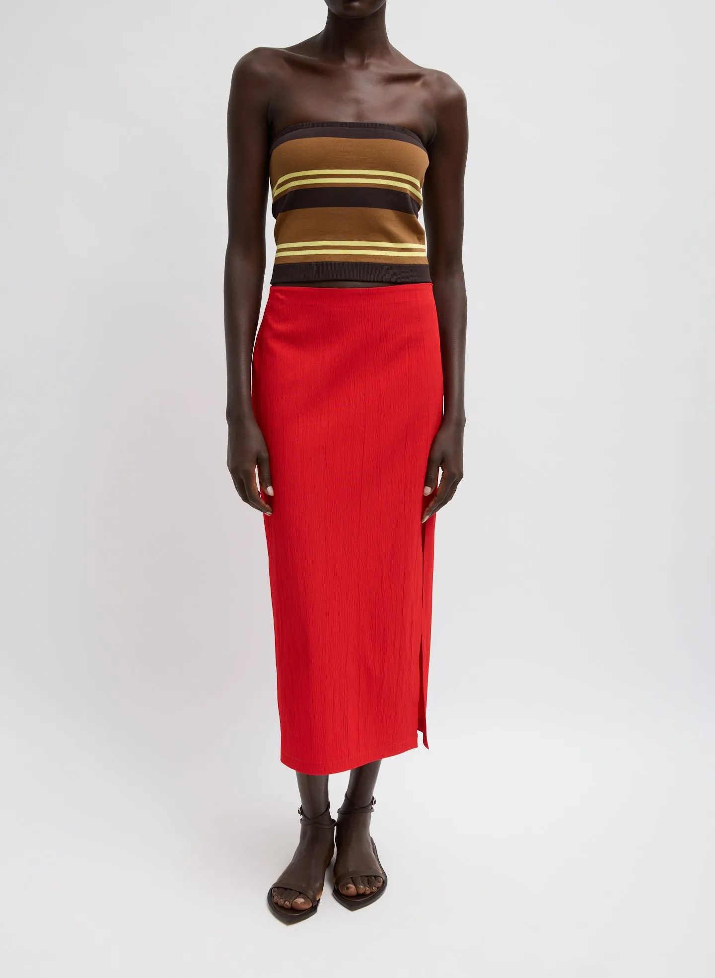 Super Fine Gauge Striped Tube Top sold by Tibi product image thumbnail 4