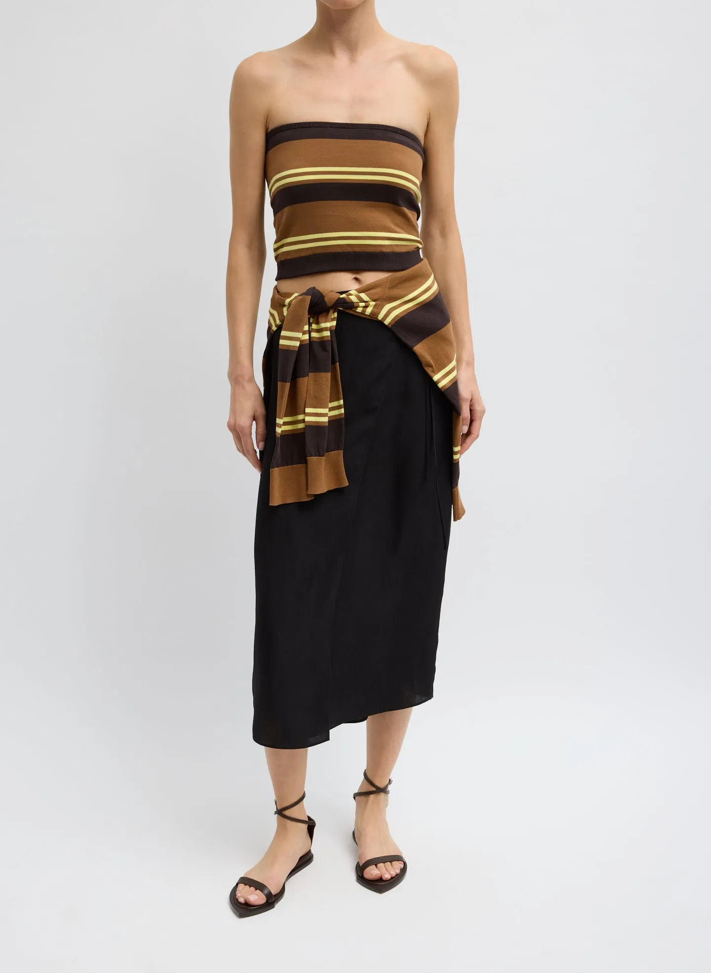 Super Fine Gauge Striped Tube Top sold by Tibi product image thumbnail 5