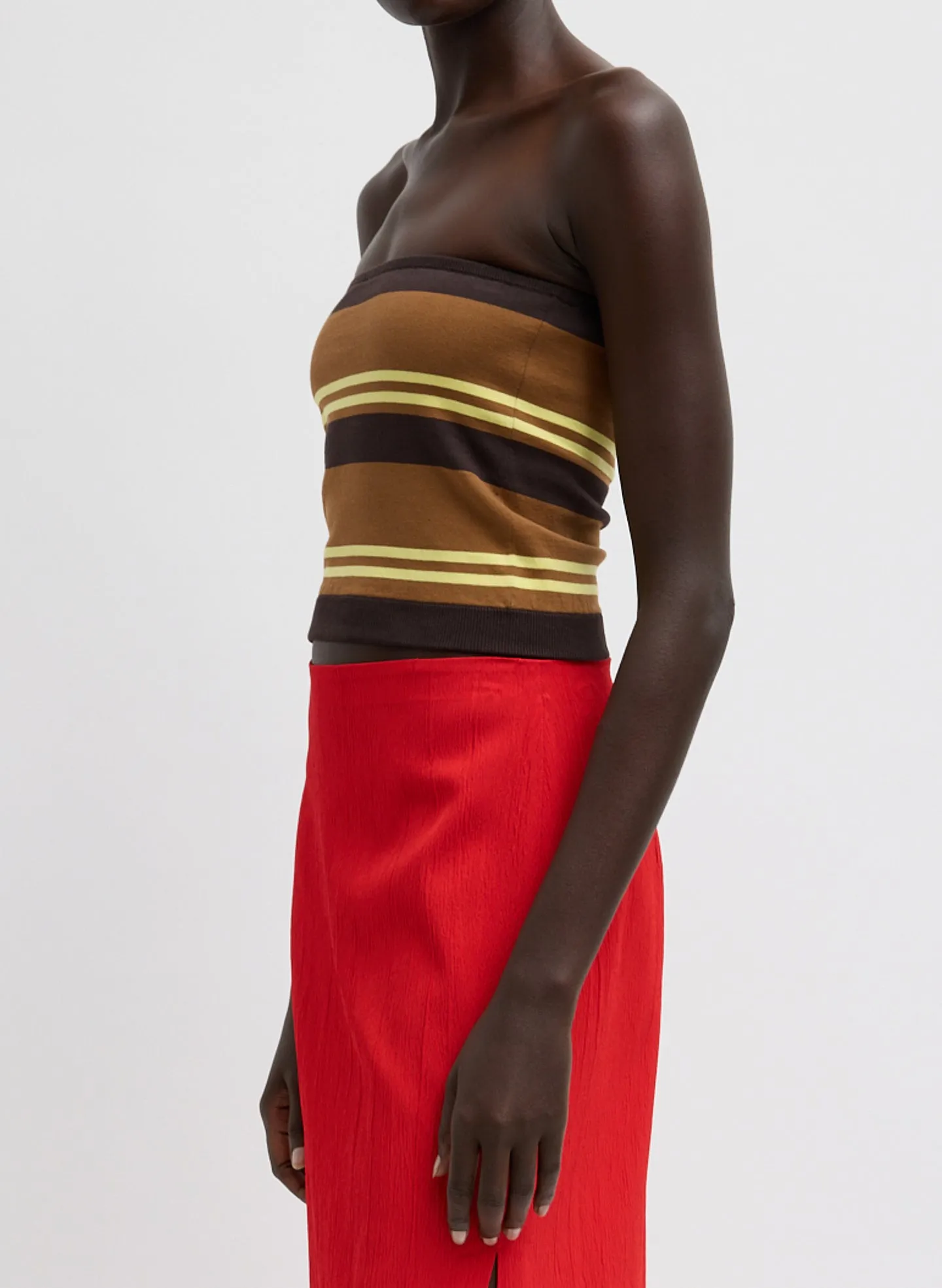 Super Fine Gauge Striped Tube Top sold by Tibi product image thumbnail 2