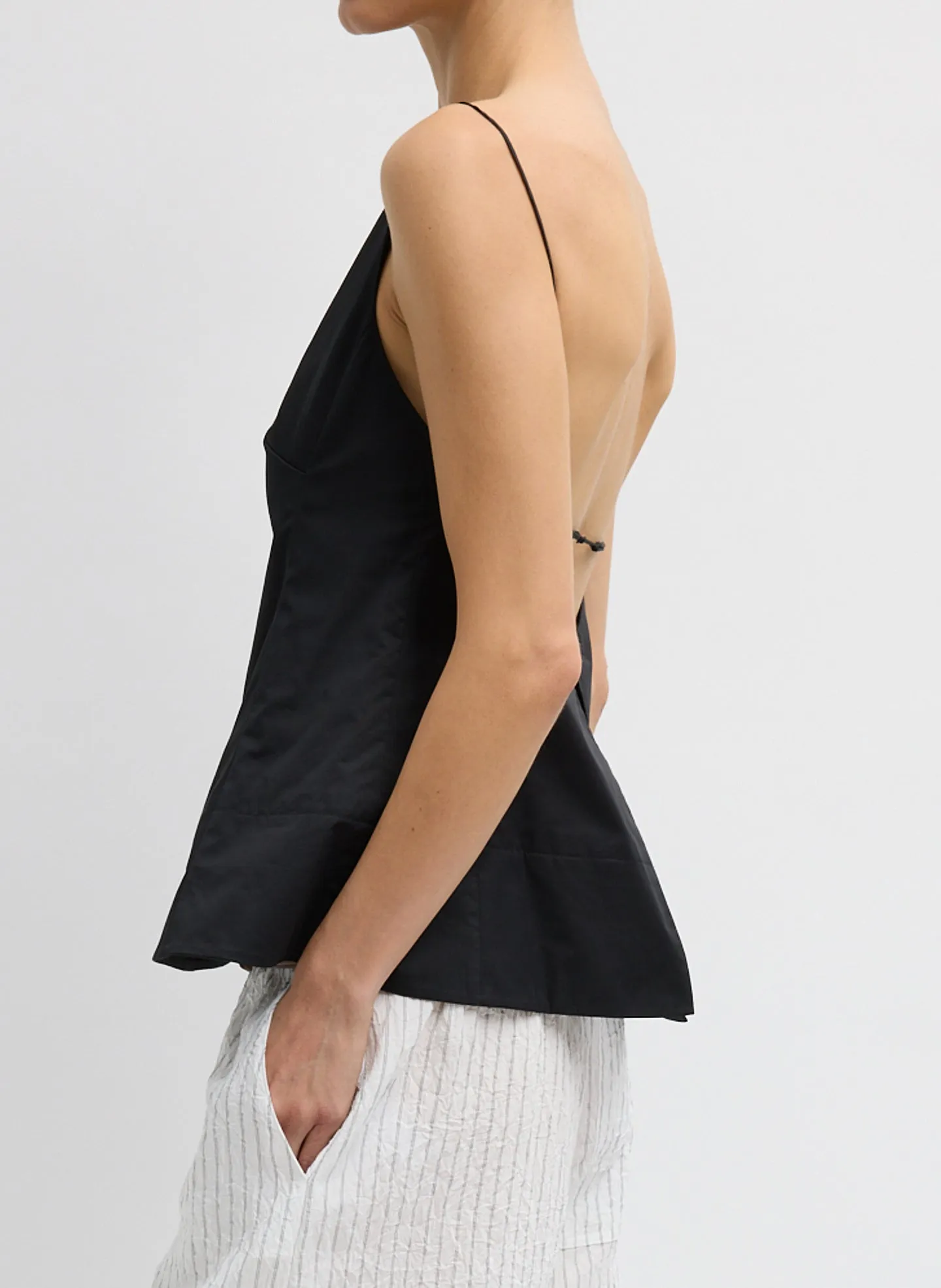 Eco Poplin Strappy Open Back Top sold by Tibi product image thumbnail 2