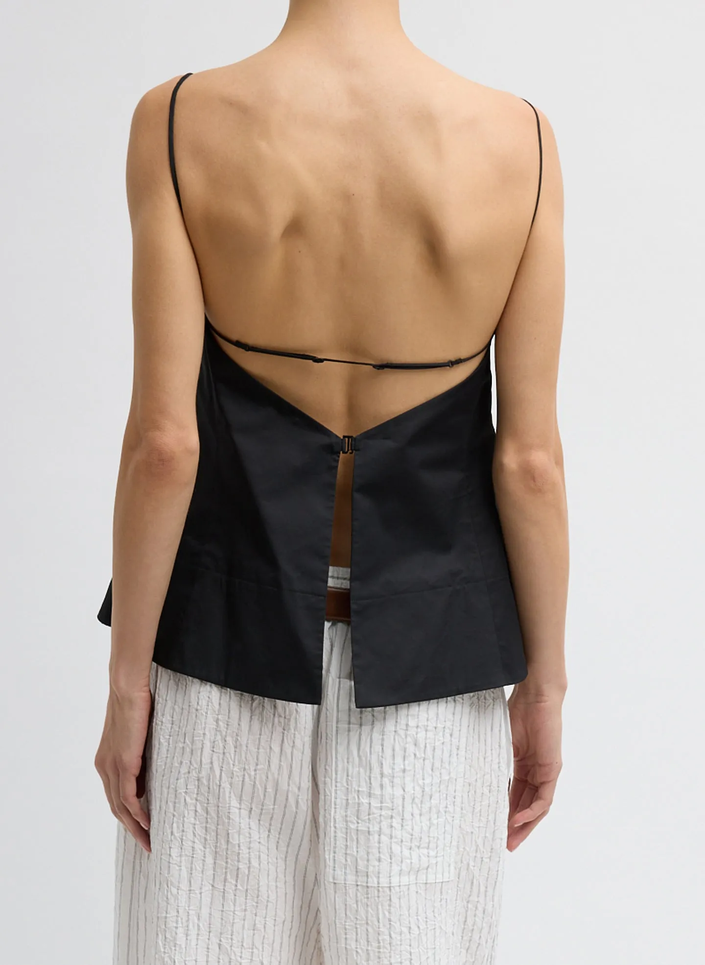 Eco Poplin Strappy Open Back Top sold by Tibi product image thumbnail 3
