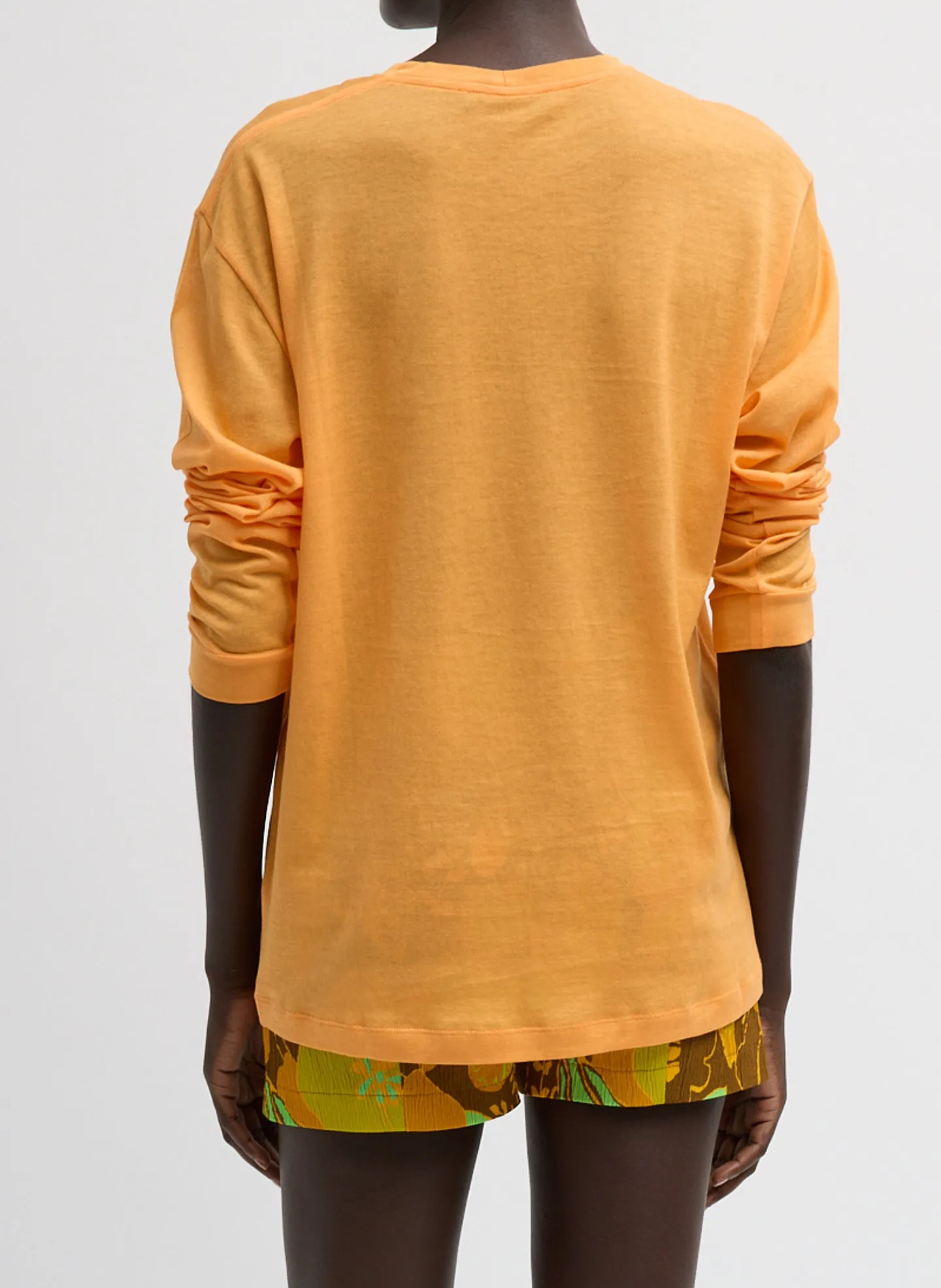 Sheer Crepe Knit Crewneck Unisex Long Sleeve T-Shirt sold by Tibi product image thumbnail 4