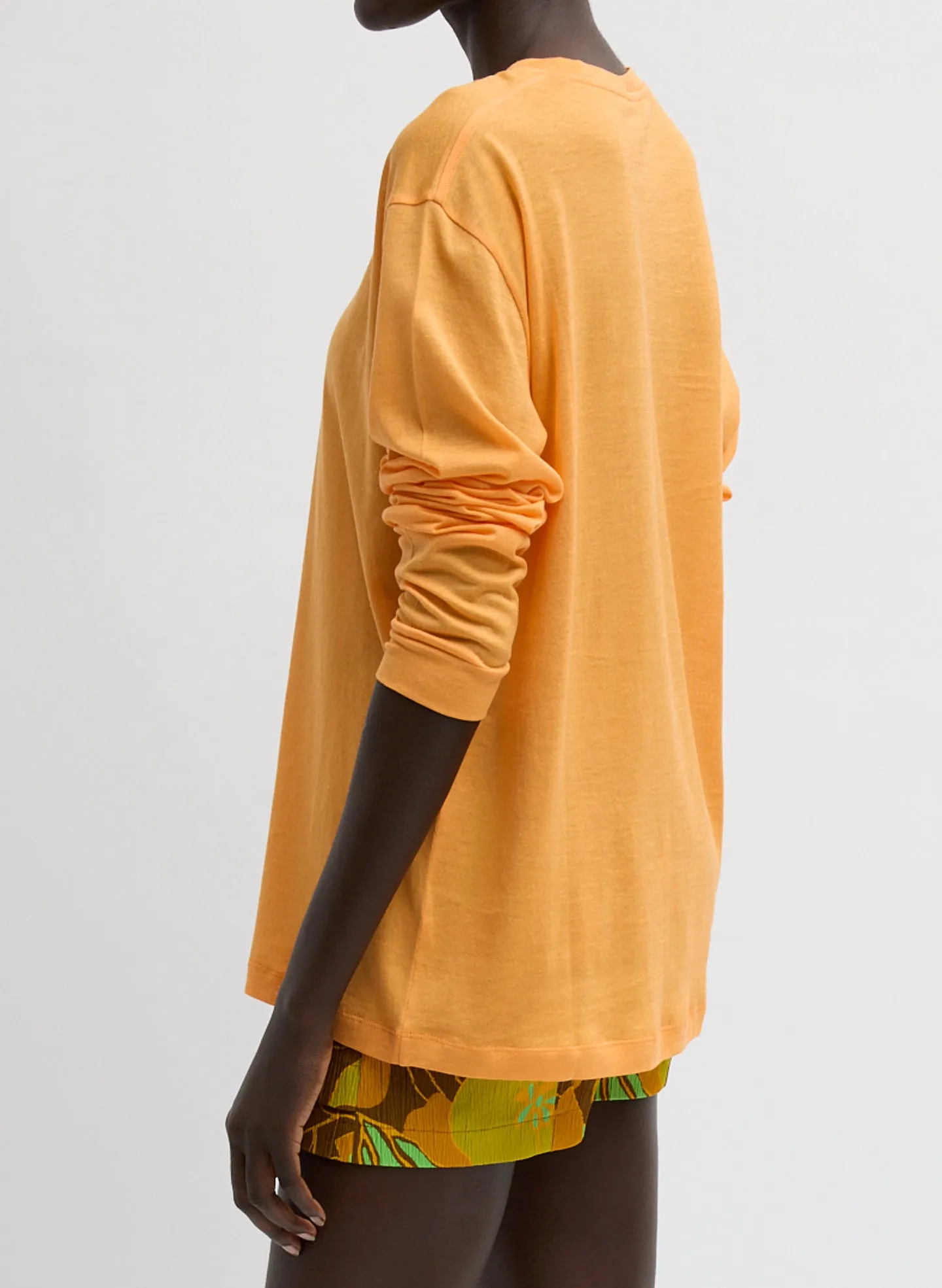 Sheer Crepe Knit Crewneck Unisex Long Sleeve T-Shirt sold by Tibi product image thumbnail 3