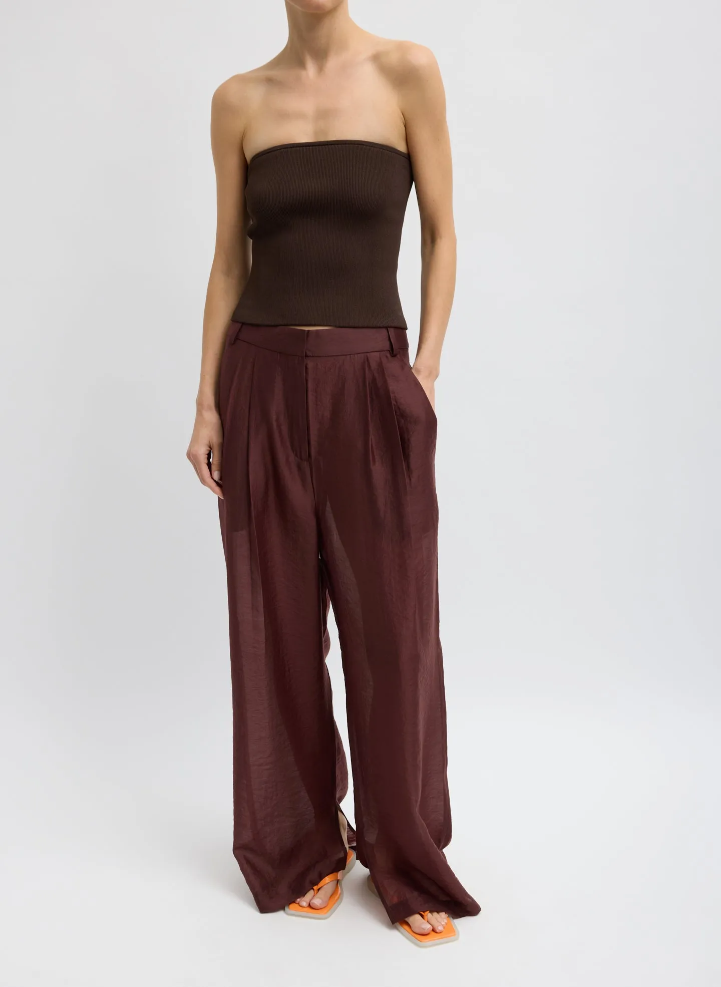 Ribbed Sweater Tube Top sold by Tibi product image thumbnail 3